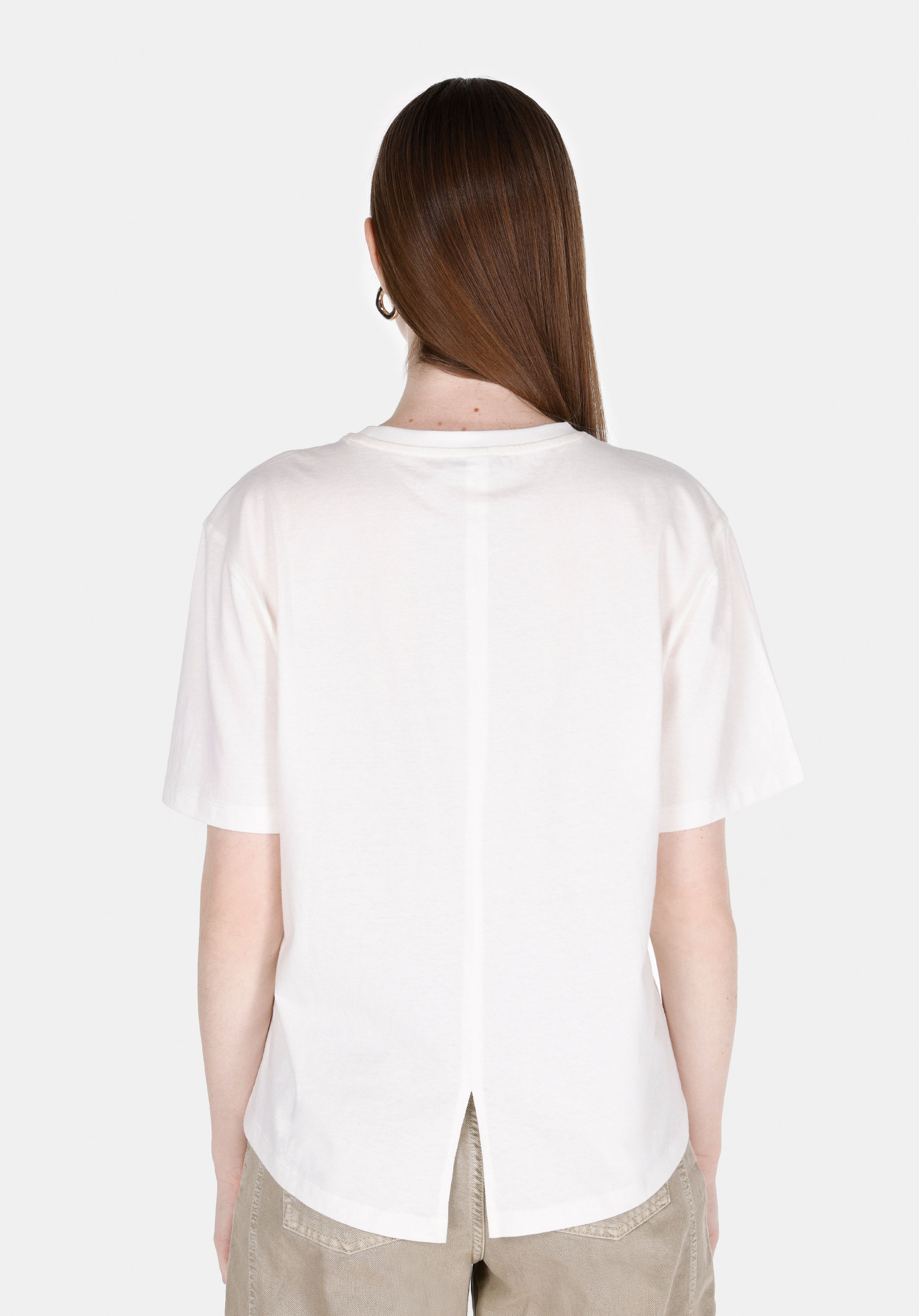 Afișați detalii pentru Tricou Cu Maneca Scurta De Dama Alb Regular Fit  Cl1074604