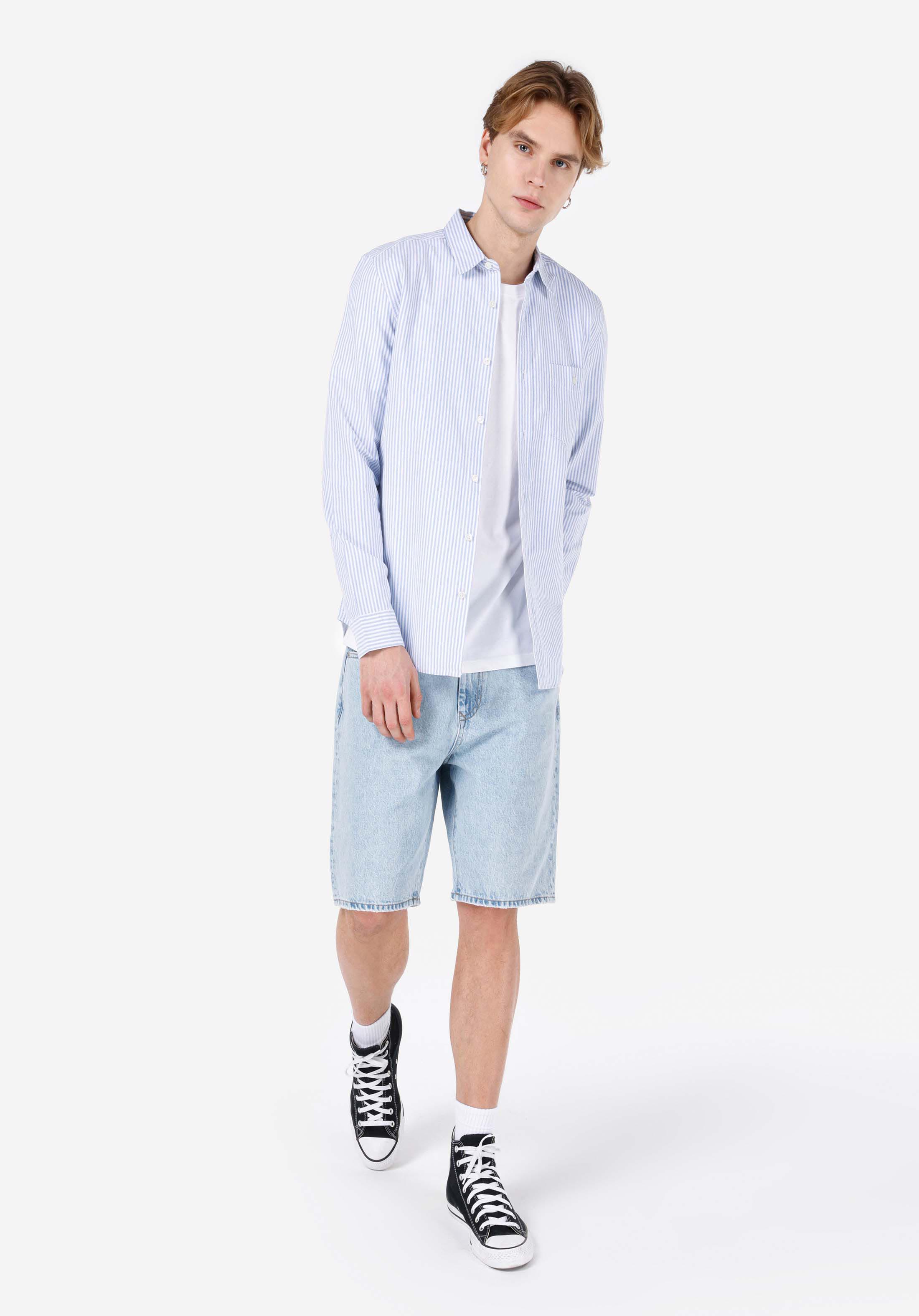 Afișați detalii pentru Camasa Cu Maneca Lunga De Barbati Albastru Slim Fit  Cl1066850