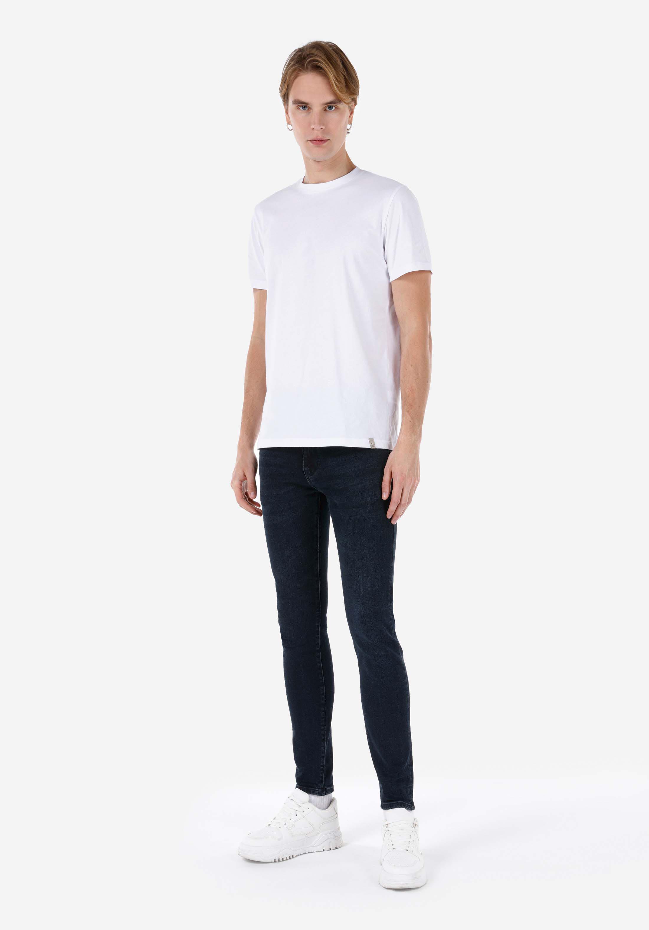 Afișați detalii pentru Skinny Fit Talie Joasă Picior Îngust Blugi Din Denim Pentru Bărbați