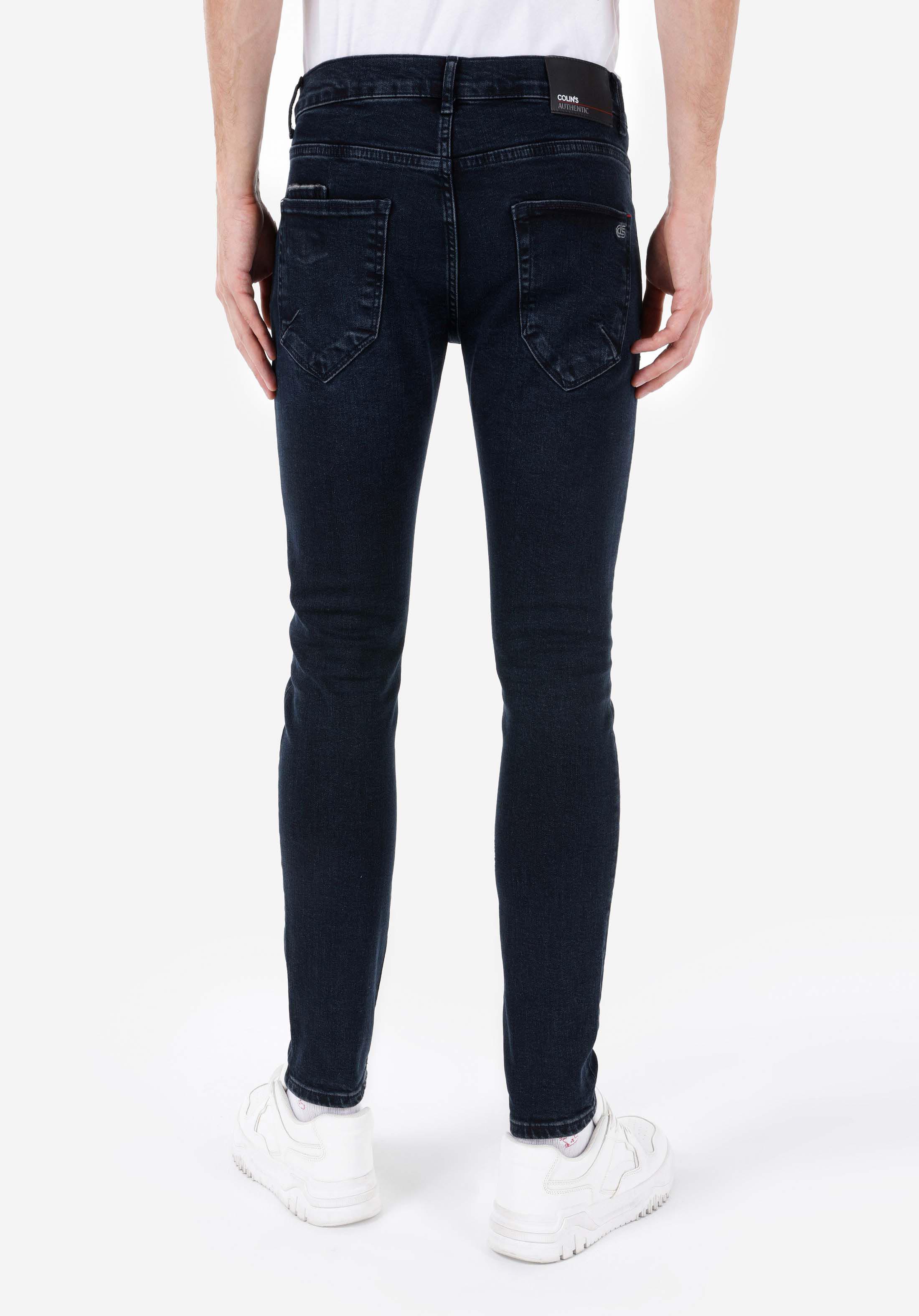 Afișați detalii pentru Skinny Fit Talie Joasă Picior Îngust Blugi Din Denim Pentru Bărbați