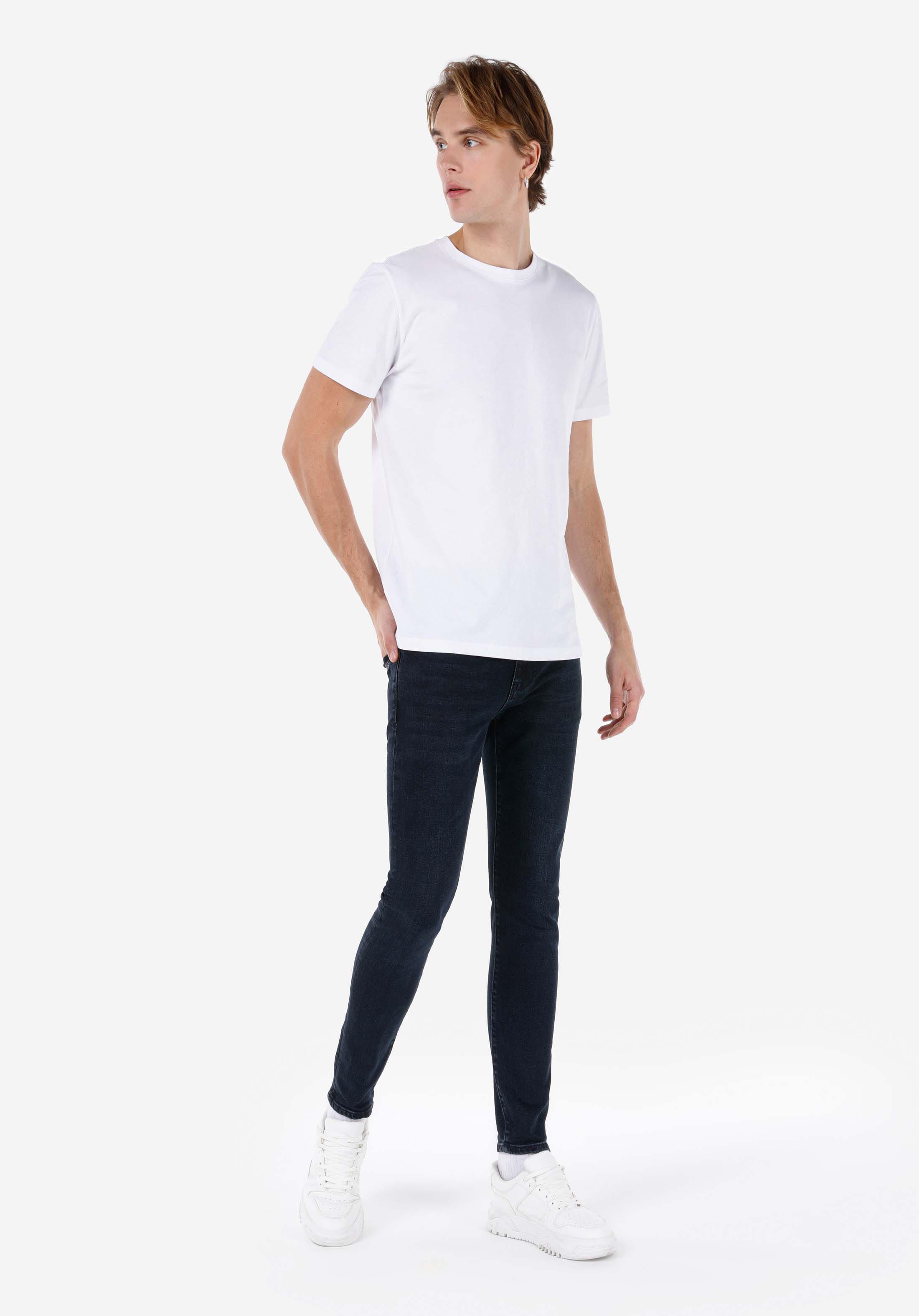 Afișați detalii pentru Skinny Fit Talie Joasă Picior Îngust Blugi Din Denim Pentru Bărbați
