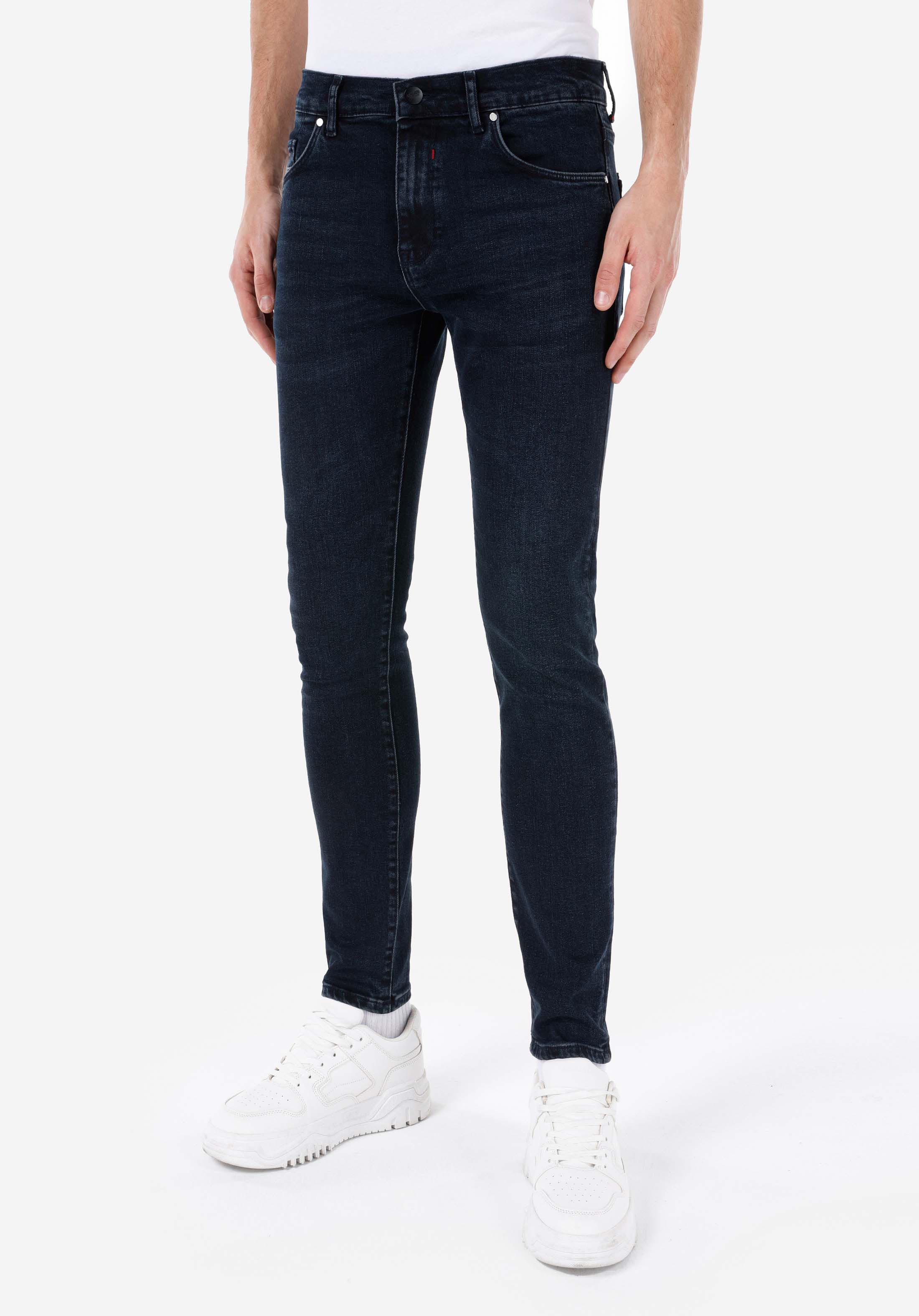 Afișați detalii pentru Skinny Fit Talie Joasă Picior Îngust Blugi Din Denim Pentru Bărbați