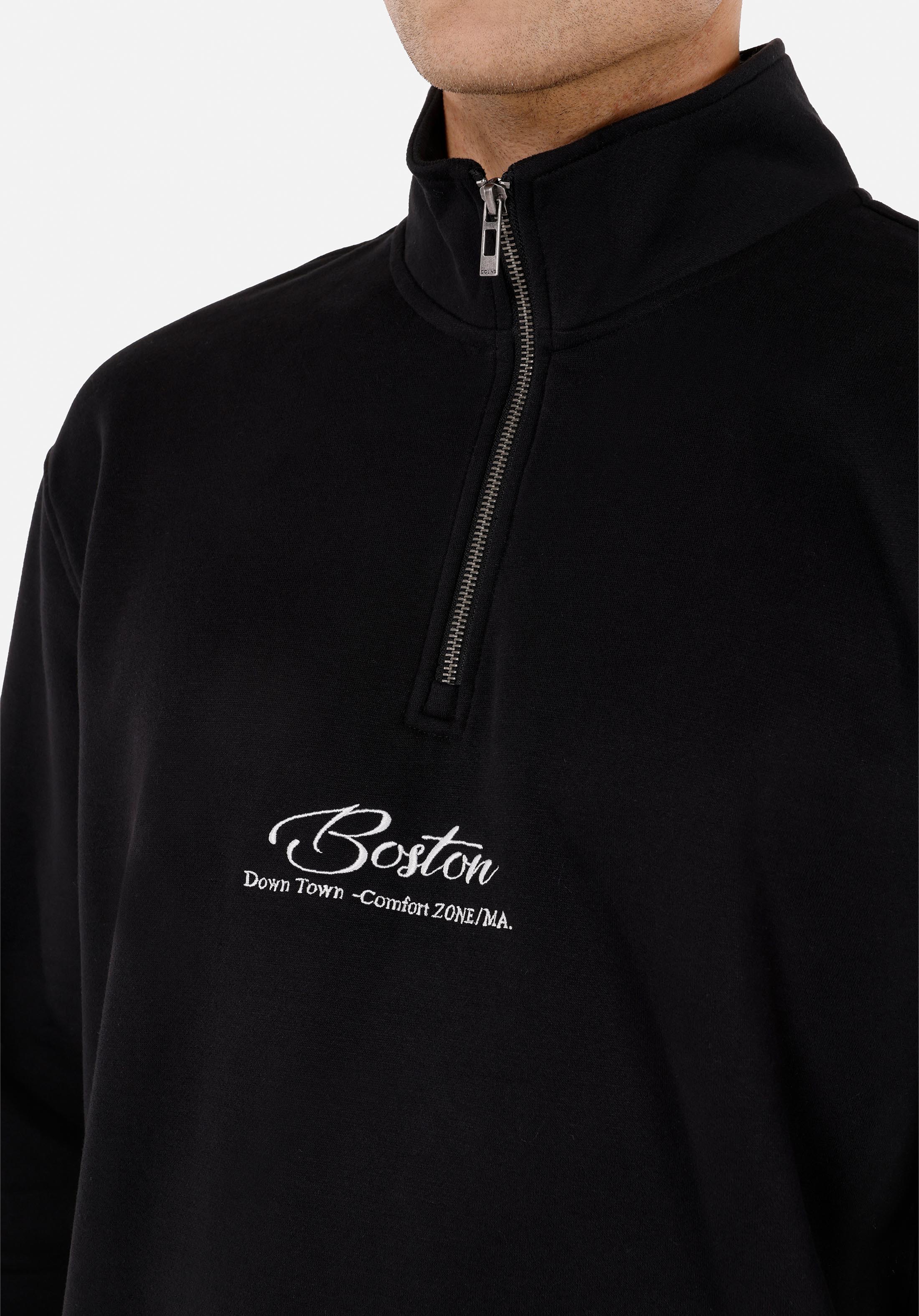 Afișați detalii pentru Hanorac / Bluza De Barbati Negru Comfort Fit  Cl1069945