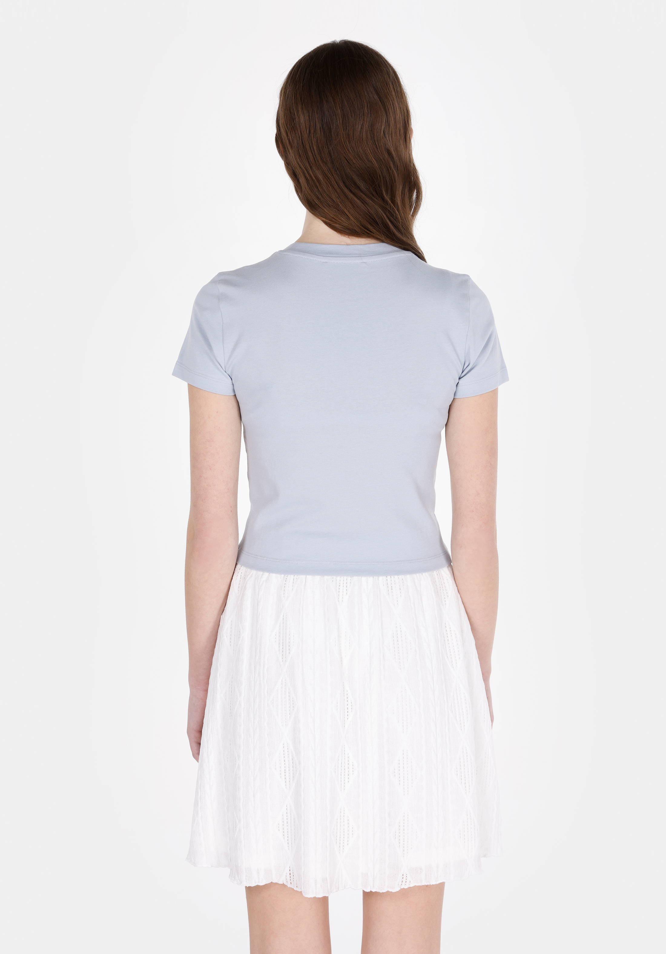Afișați detalii pentru Tricou Cu Maneca Scurta De Dama Albastru Slim Fit  Cl1073175