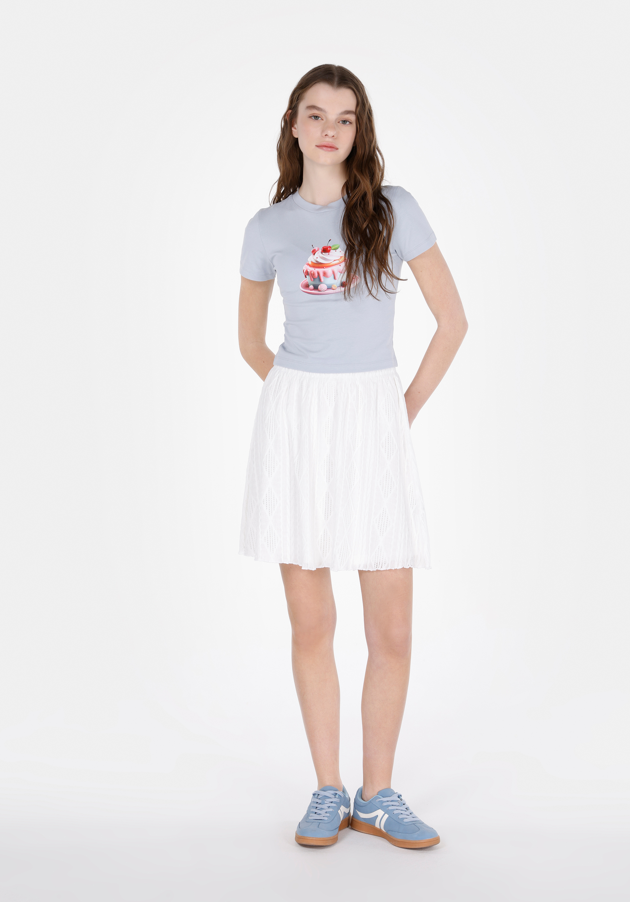 Afișați detalii pentru Tricou Cu Maneca Scurta De Dama Albastru Slim Fit  Cl1073175