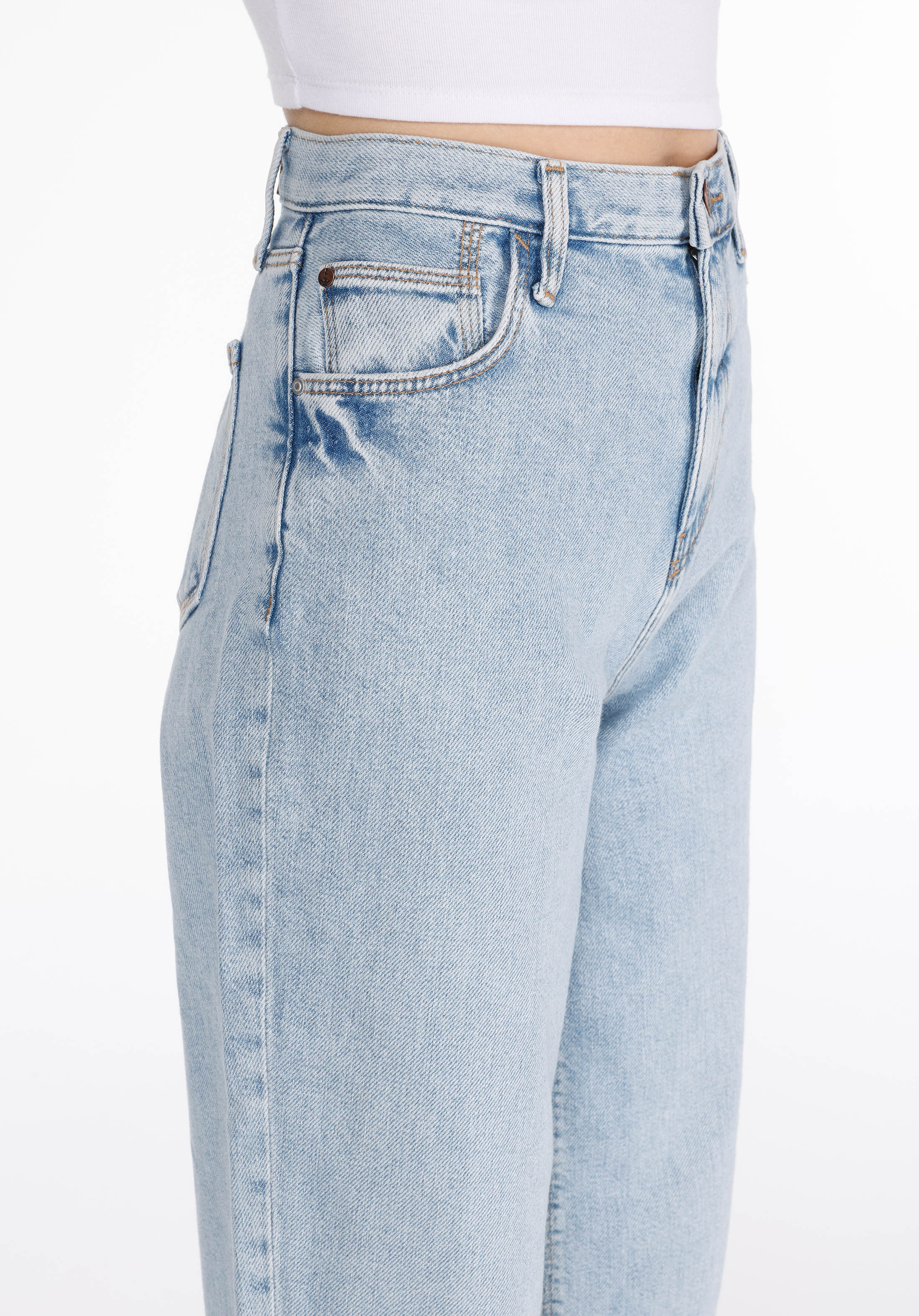 Afișați detalii pentru Pantaloni De Dama Denim Balloon Fit 850 Jenny Cl1073507