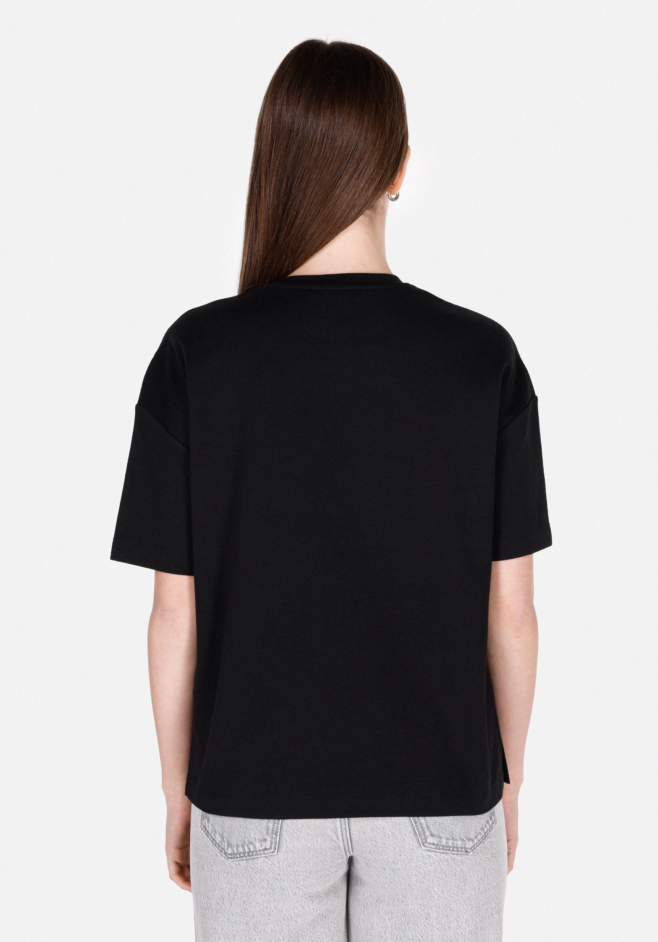 Afișați detalii pentru Tricou Cu Maneca Scurta De Dama Negru Regular Fit  Cl1073465