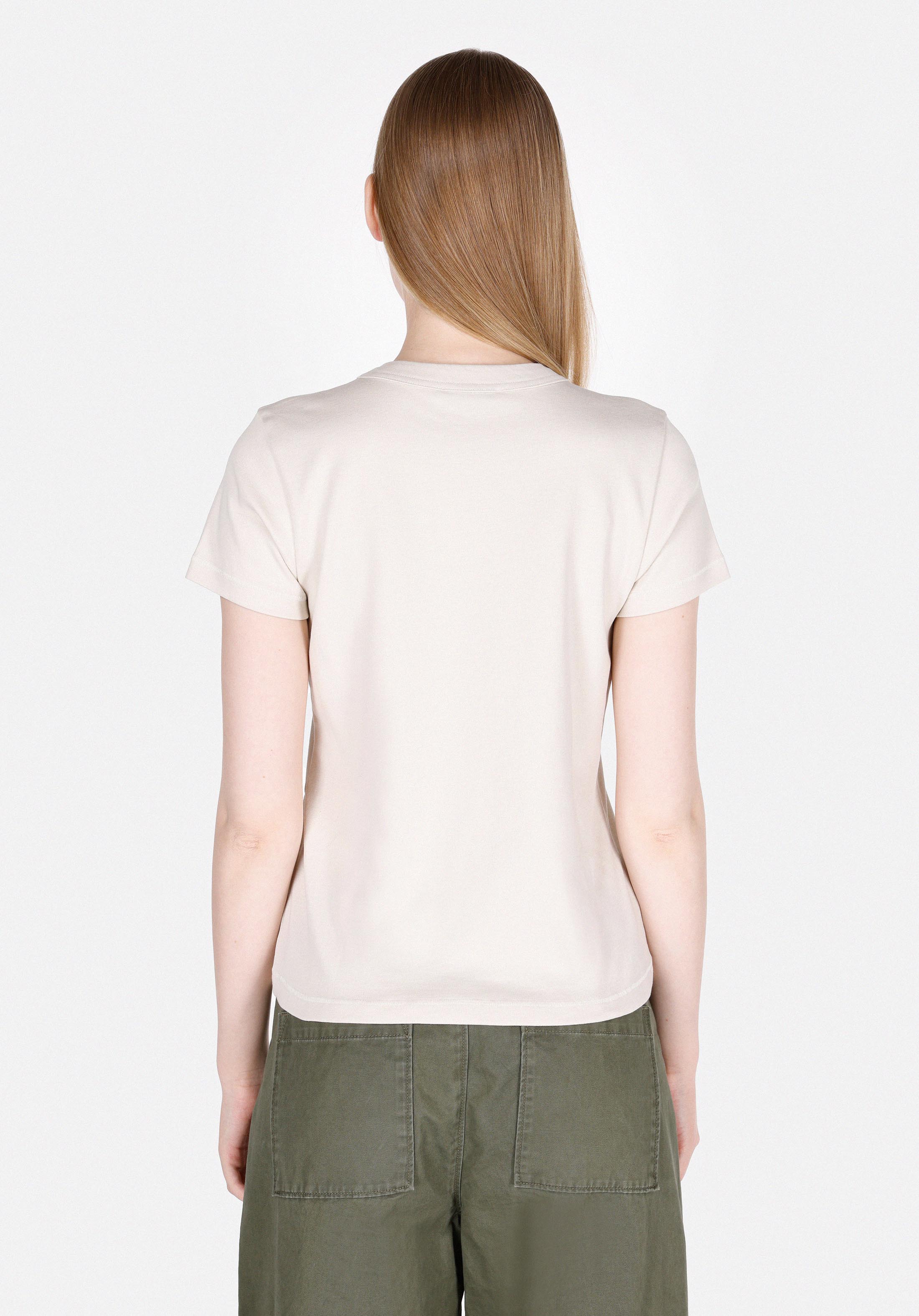 Afișați detalii pentru Tricou Cu Maneca Scurta De Dama Ecru Slim Fit  Cl1073472