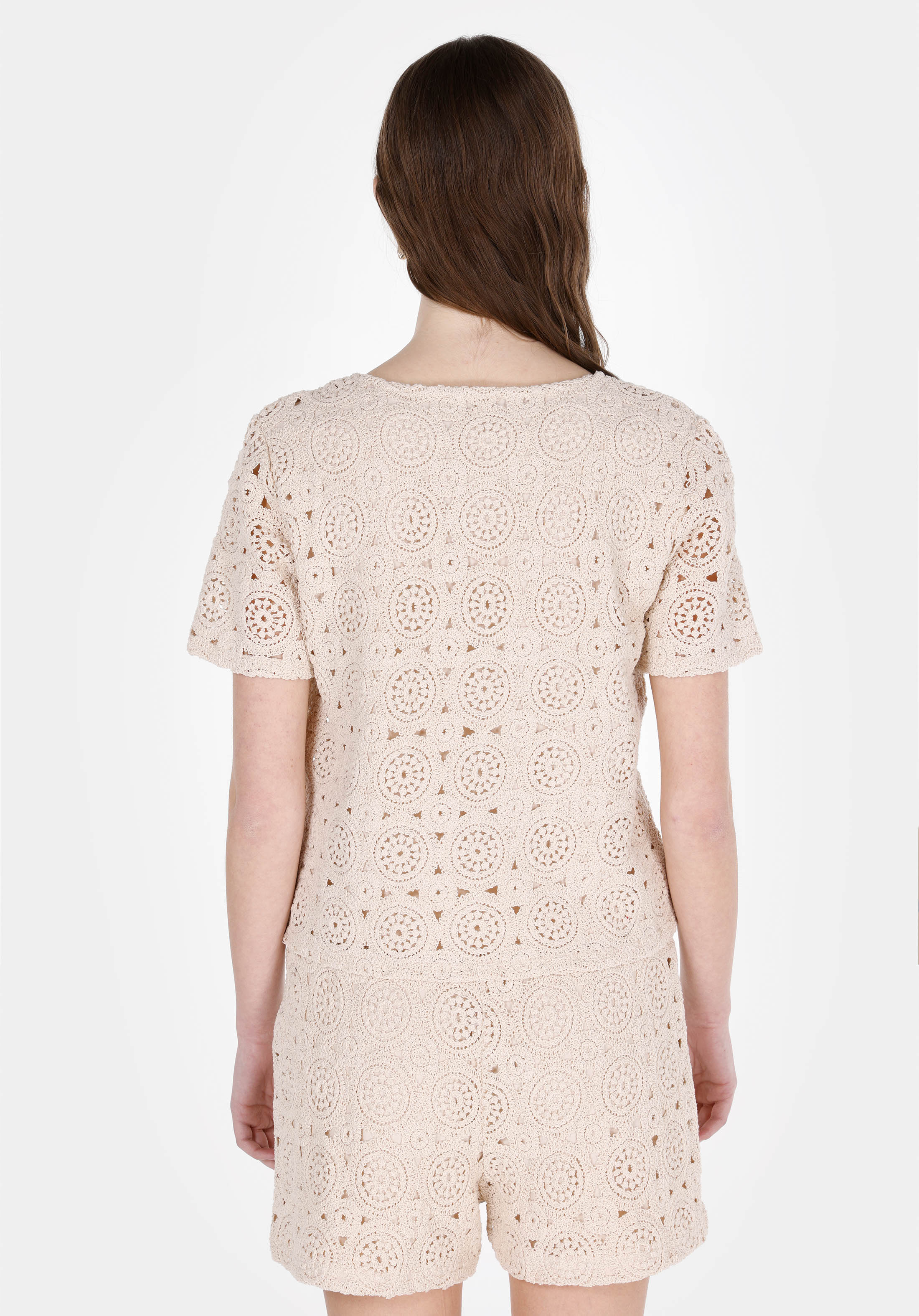 Afișați detalii pentru Bluza Cu Maneca Scurta De Dama Bej Regular Fit  Cl1074247