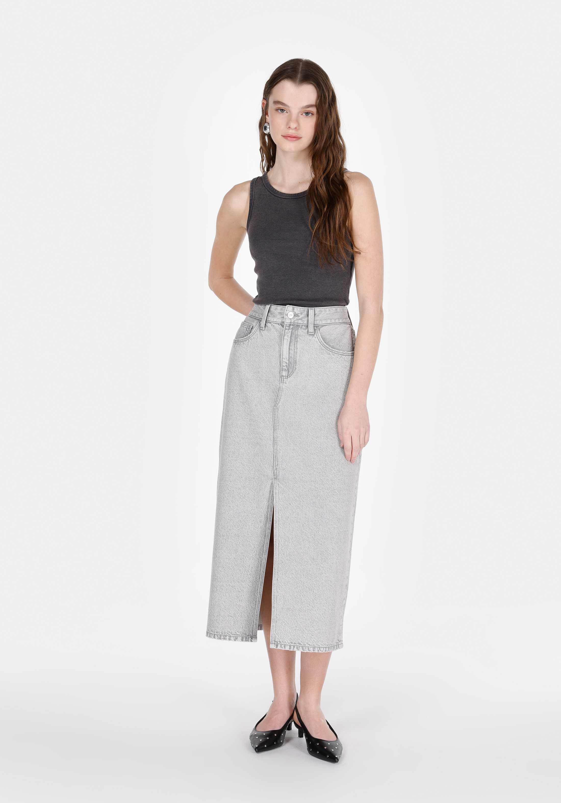Afișați detalii pentru Maiou De Dama Antracit Slim Fit  Cl1074307