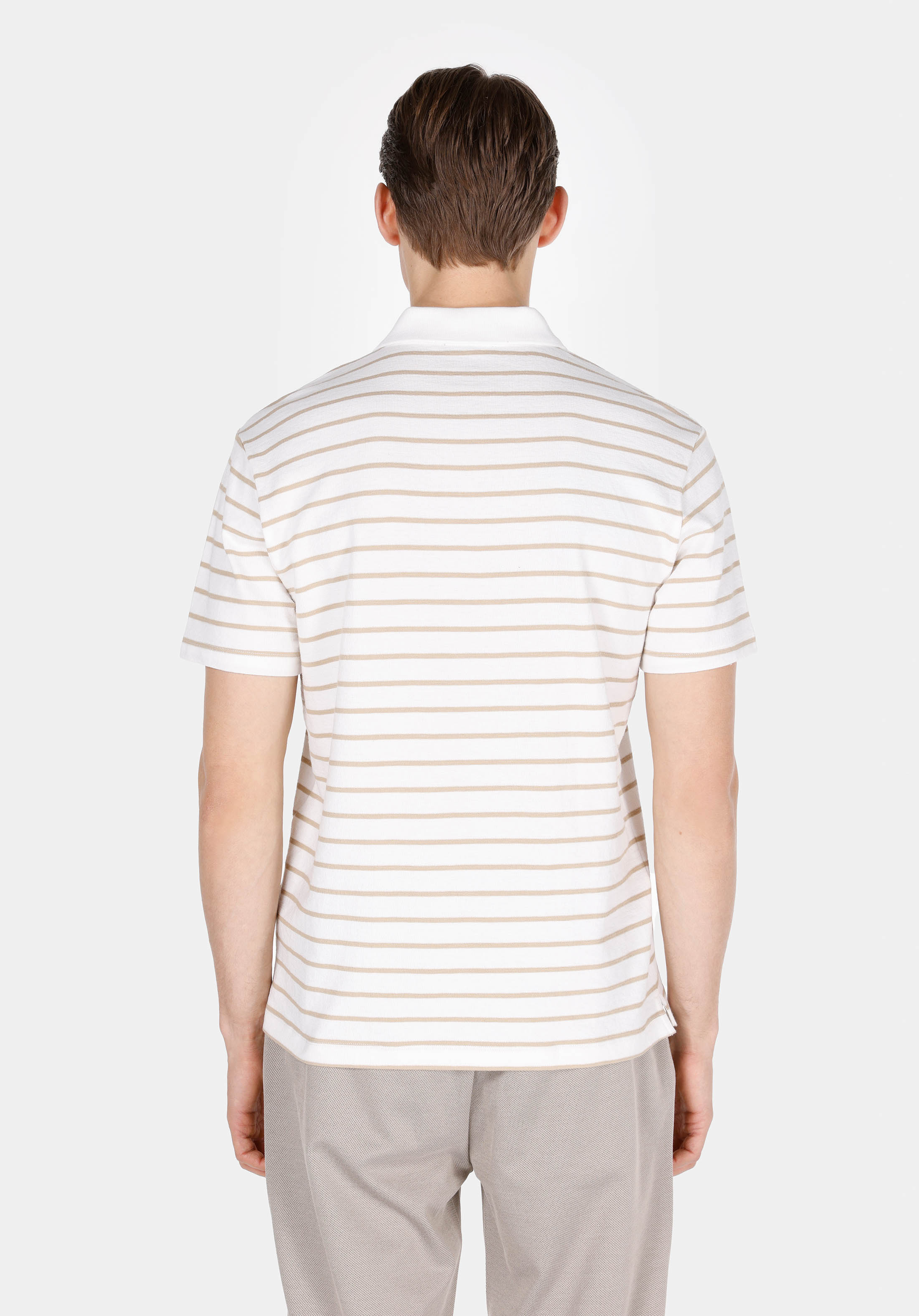 Afișați detalii pentru Tricou Polo Cu Maneca Scurta De Barbati Bej Regular Fit  Cl1074196