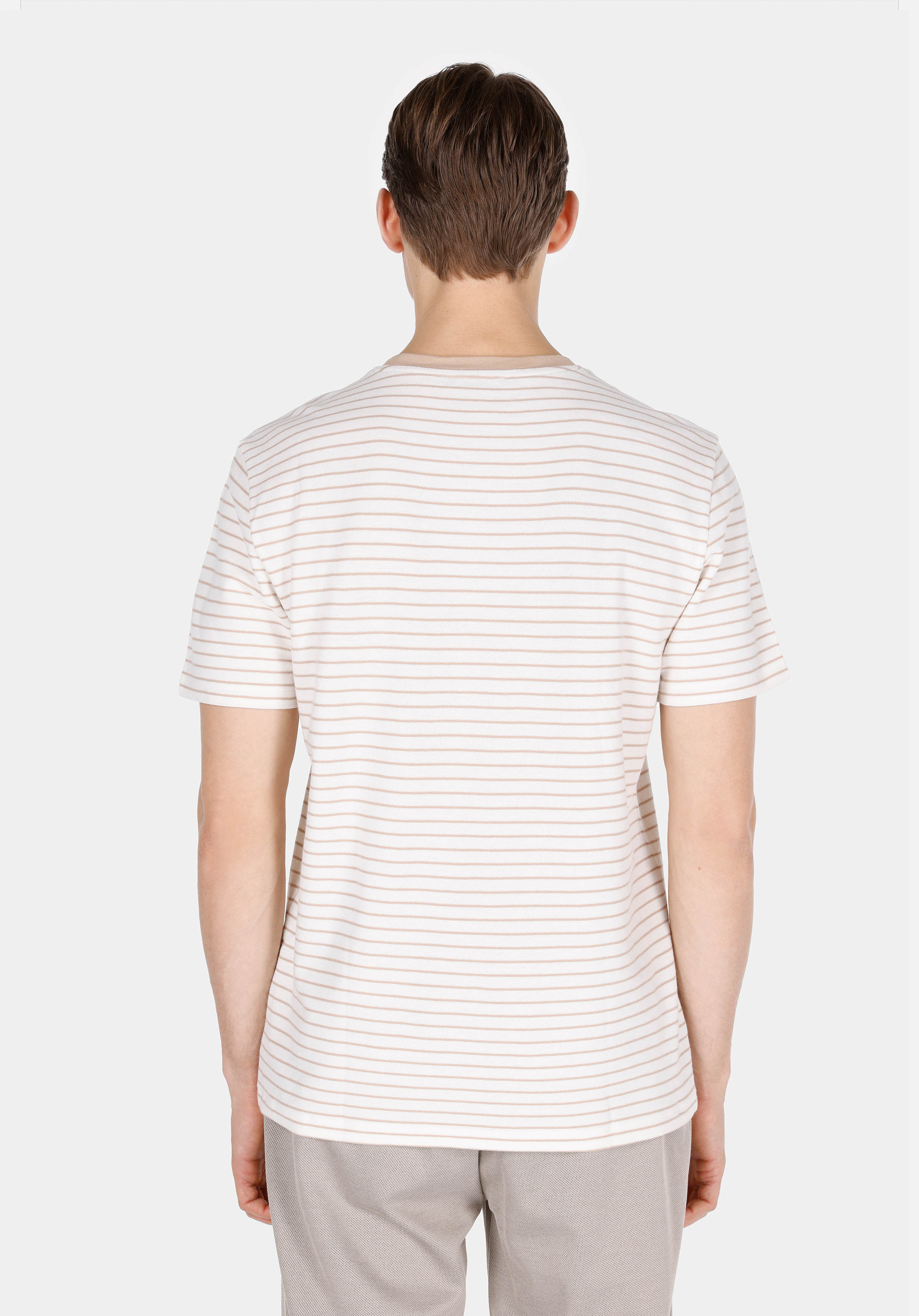 Afișați detalii pentru Tricou Cu Maneca Scurta De Barbati Bej Regular Fit  Cl1074200
