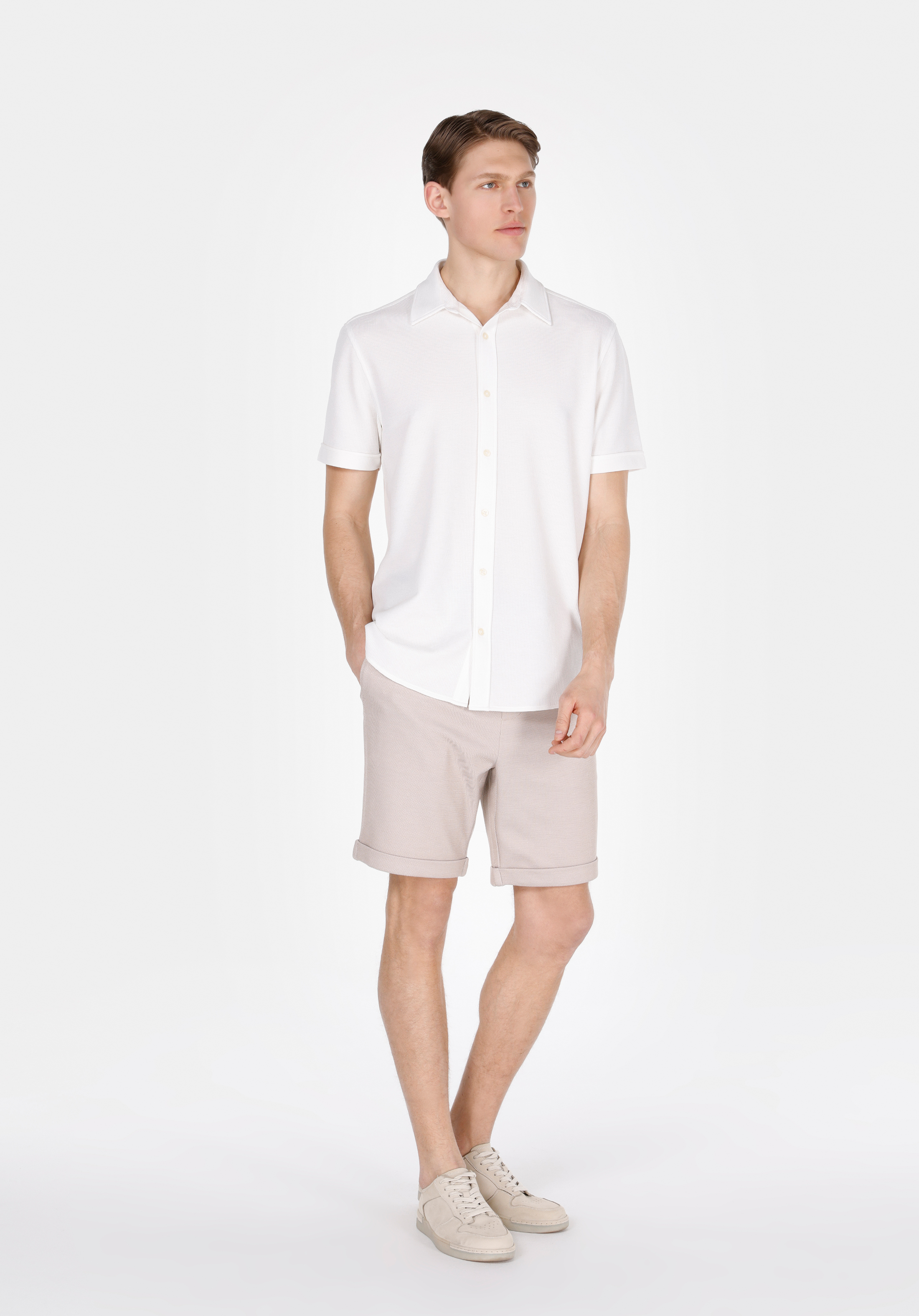 Afișați detalii pentru Short / Pantaloni Scurti De Barbati Bej Regular Fit  Cl1074527