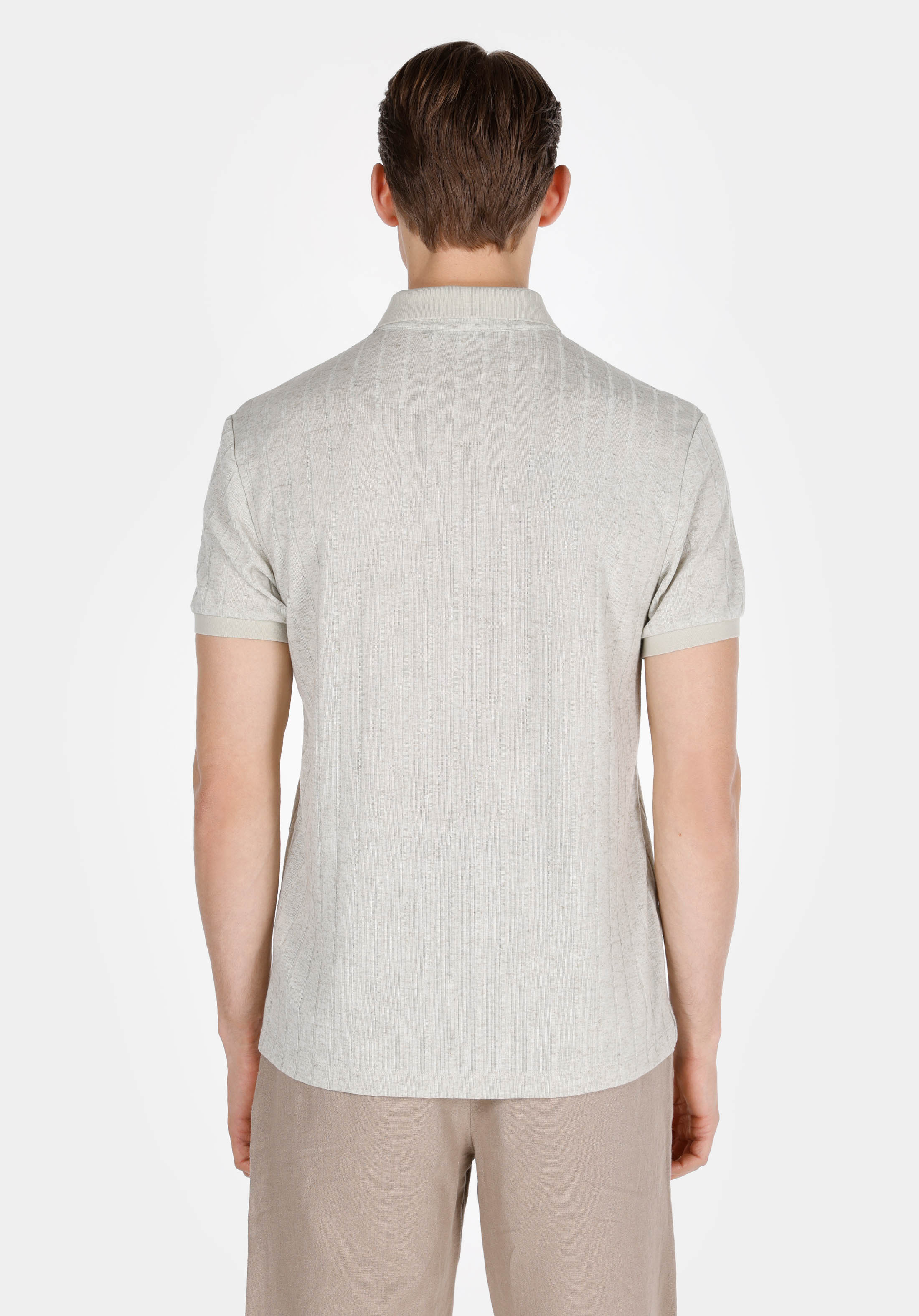 Afișați detalii pentru Regular Fit Polo Neck Drept Bărbați Verde Tricou Cu Mânecă Scurtă