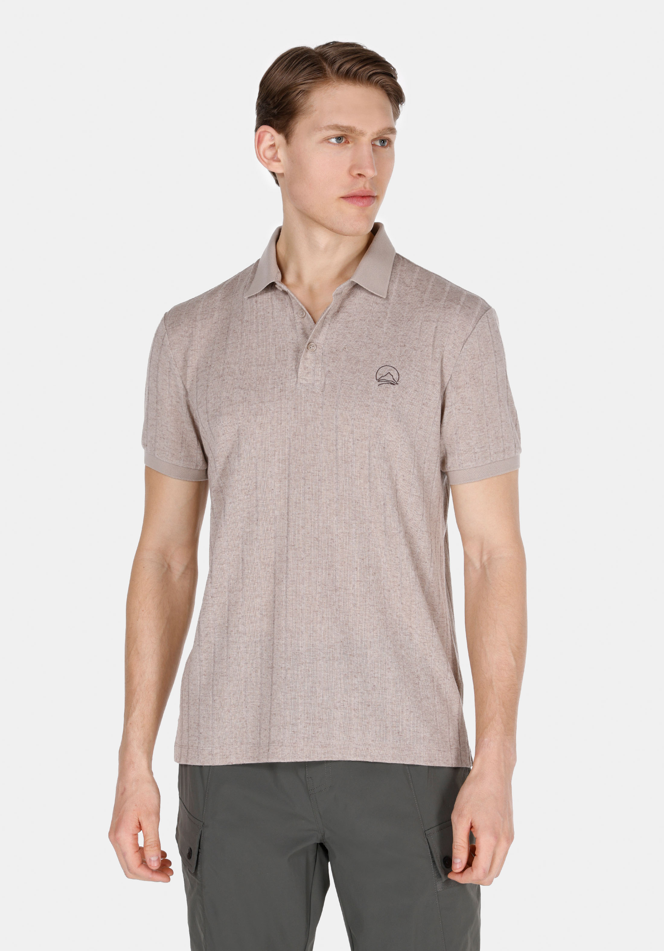Afișați detalii pentru Tricou Polo Cu Maneca Scurta De Barbati Maro Regular Fit  Cl1074812