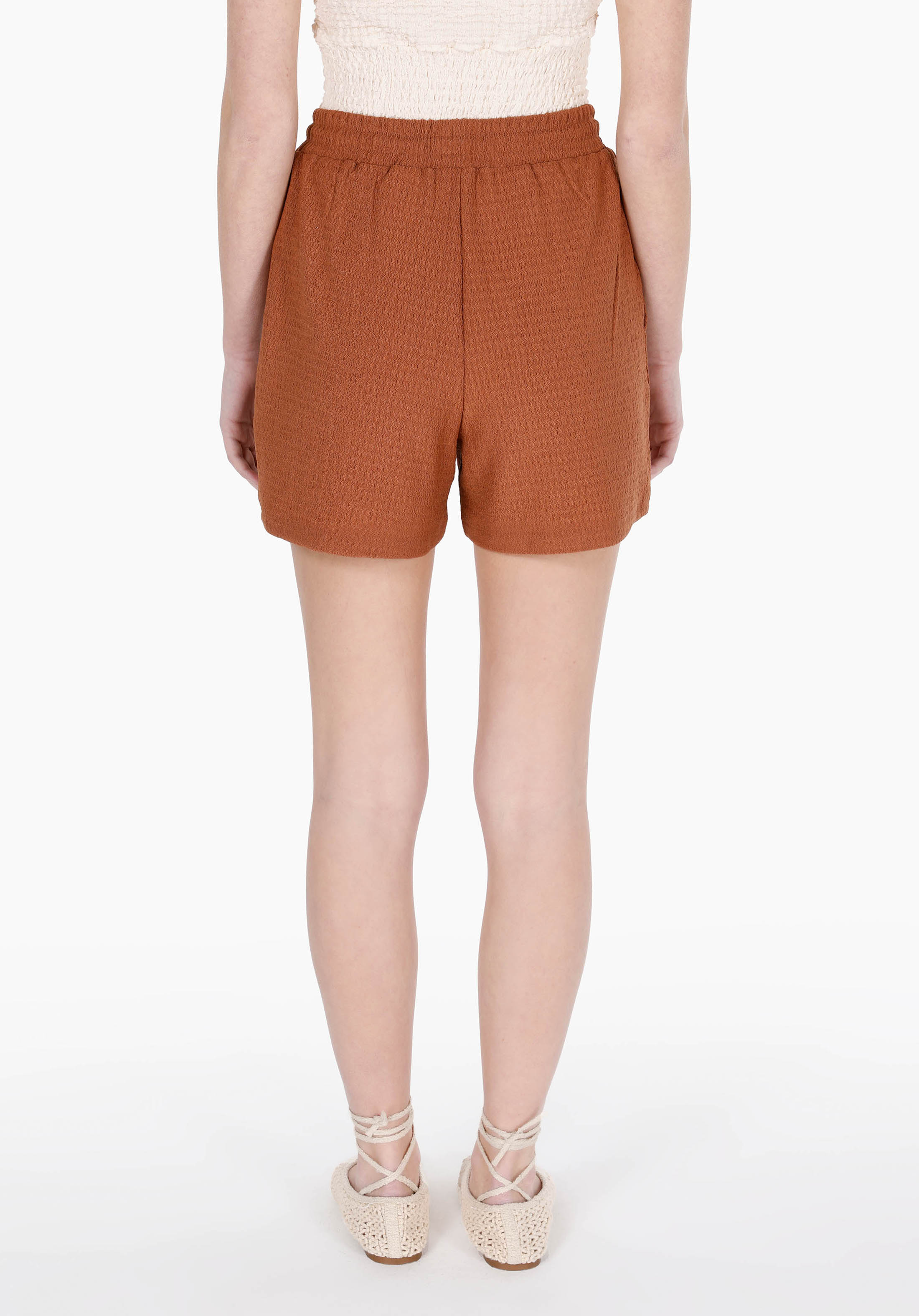 Afișați detalii pentru Short / Pantaloni Scurti De Dama Maro Regular Fit  Cl1074255