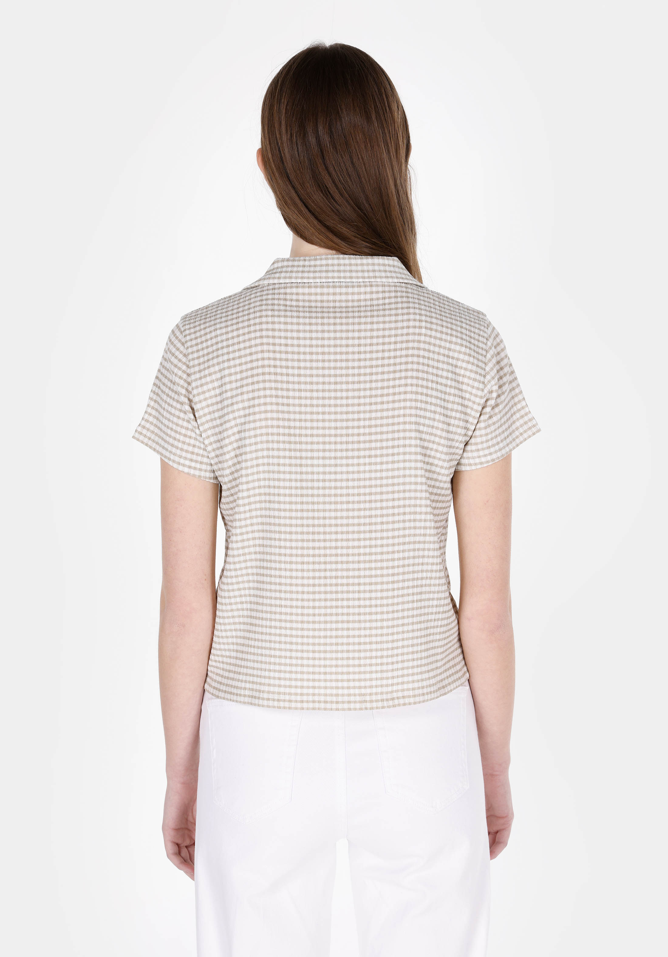 Afișați detalii pentru Camasa Cu Maneca Scurta De Dama Verde Slim Fit  Cl1074376