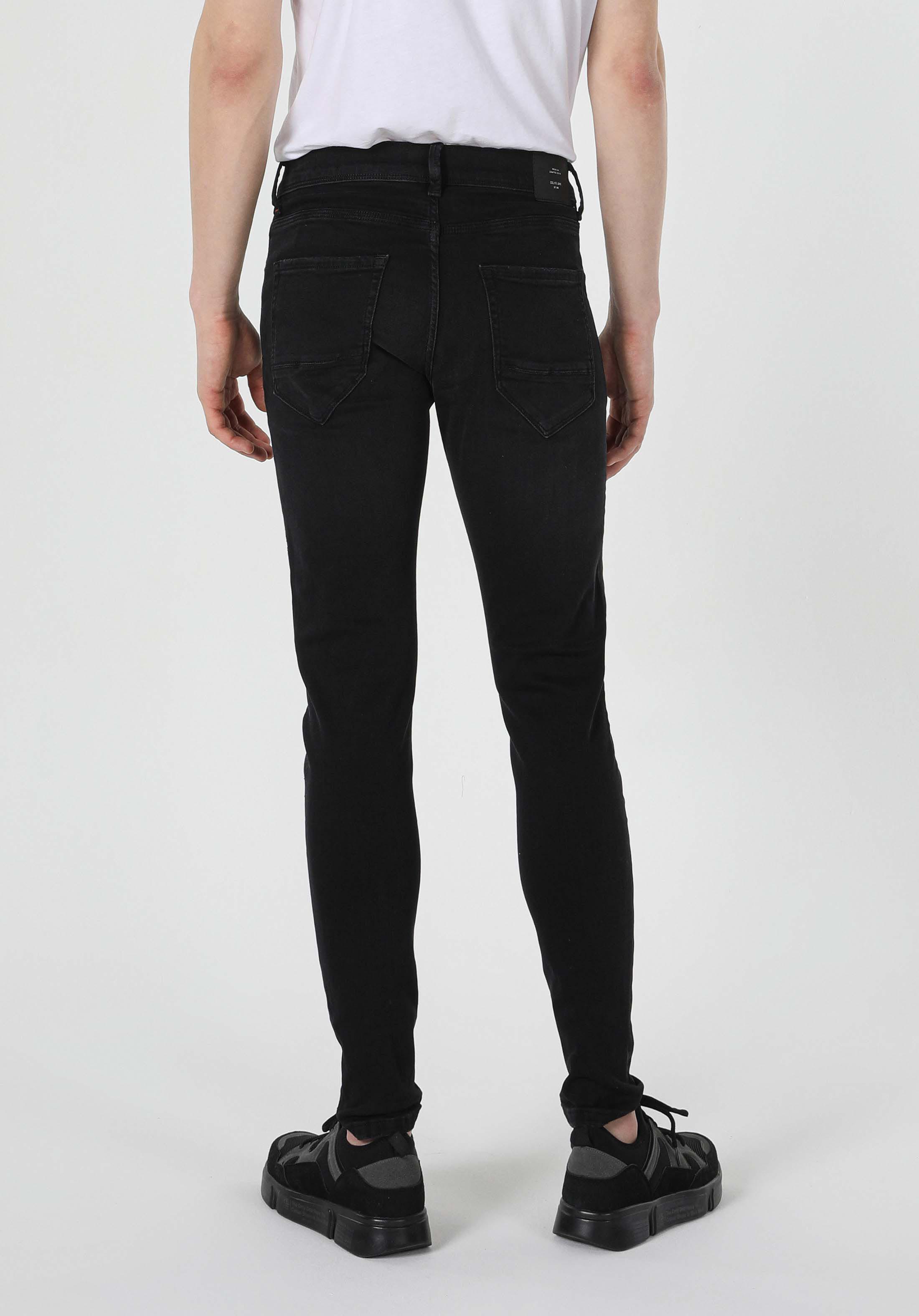 Afișați detalii pentru Pantaloni De Barbati Negru Skinny Fit 040 Alex Cl1059179