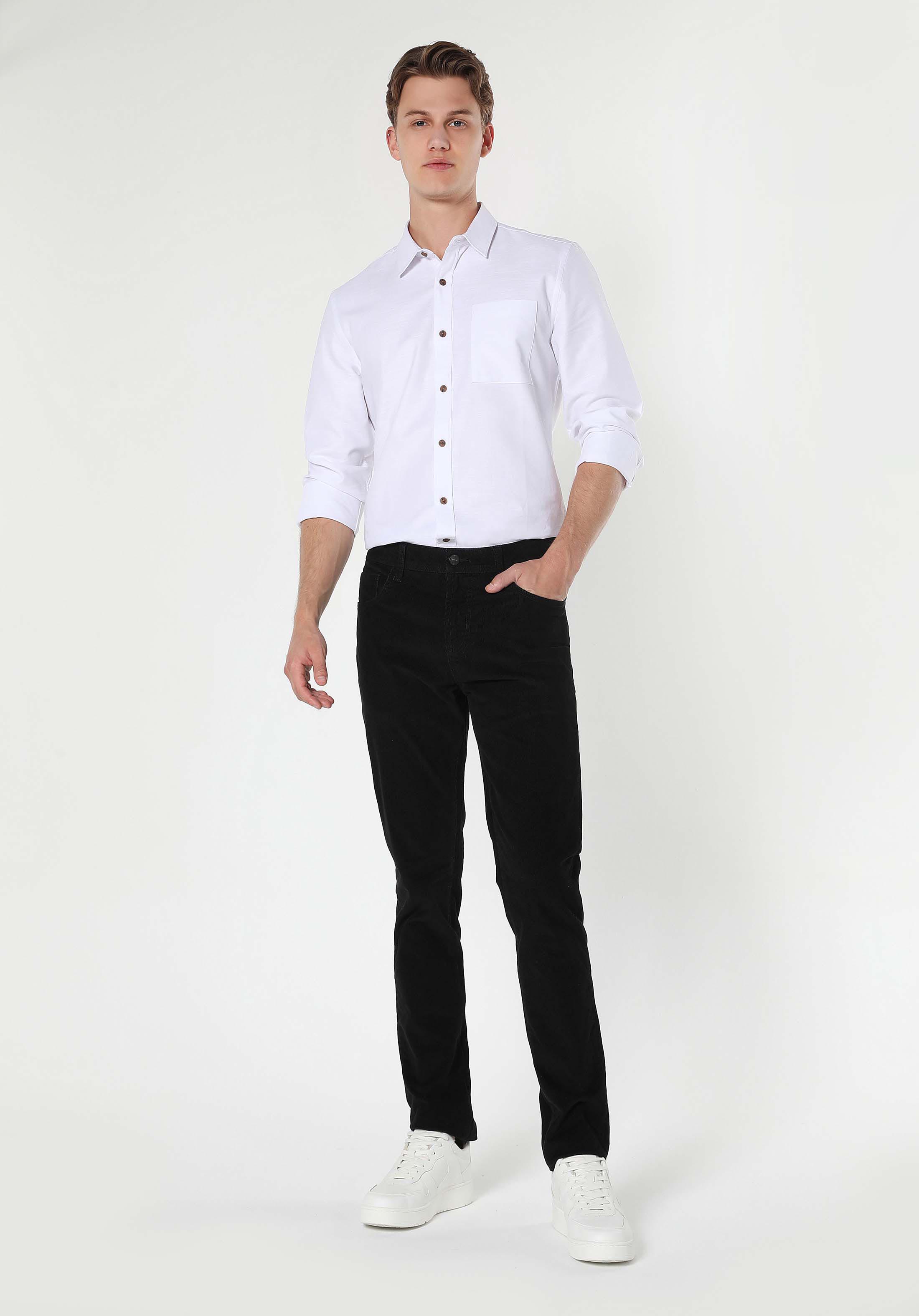 Afișați detalii pentru Pantaloni De Barbati Antracit Straight Fit  Cl1050234