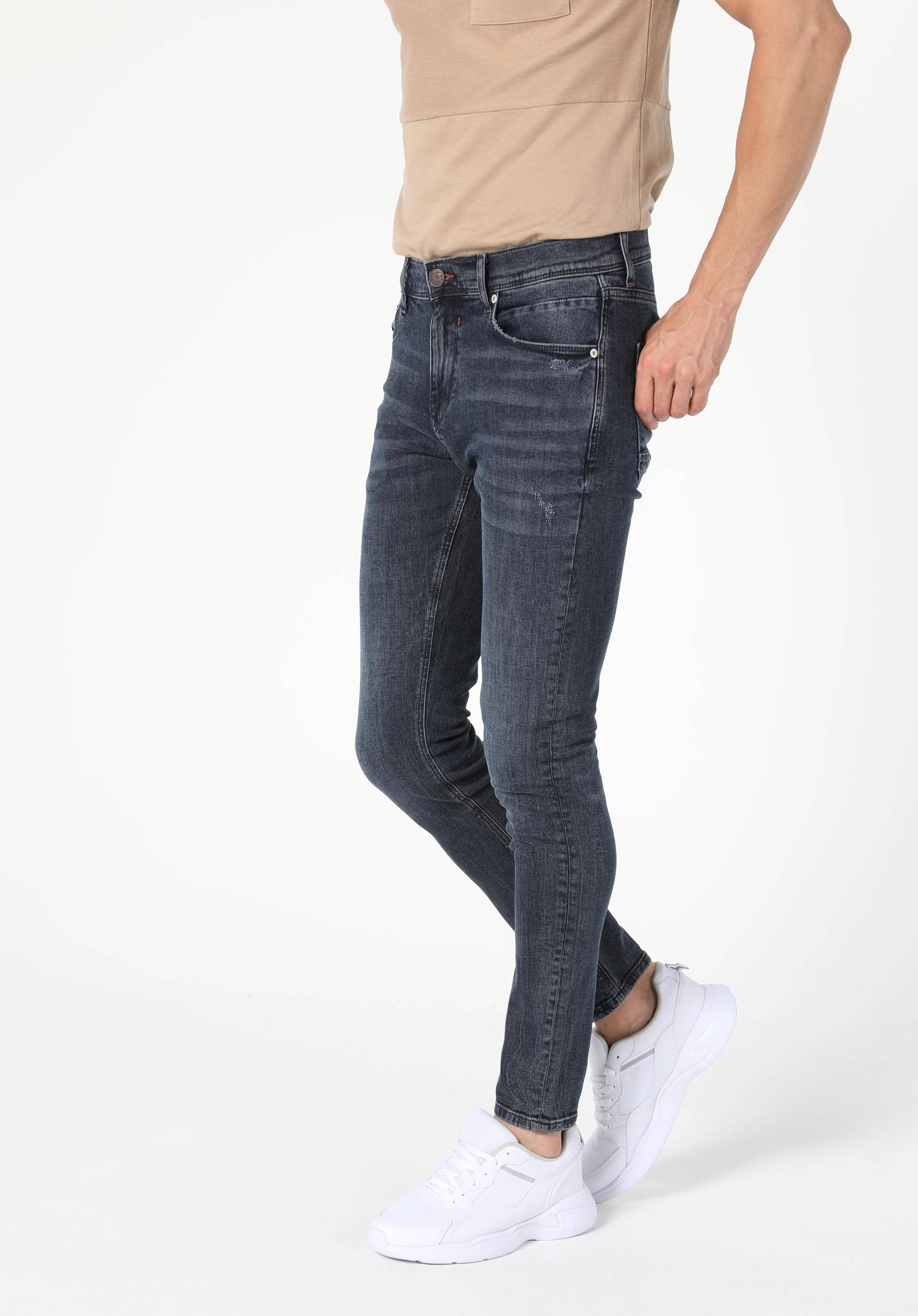 Afișați detalii pentru Pantaloni De Barbati Denim Skinny Fit 040 Alex Cl1056173