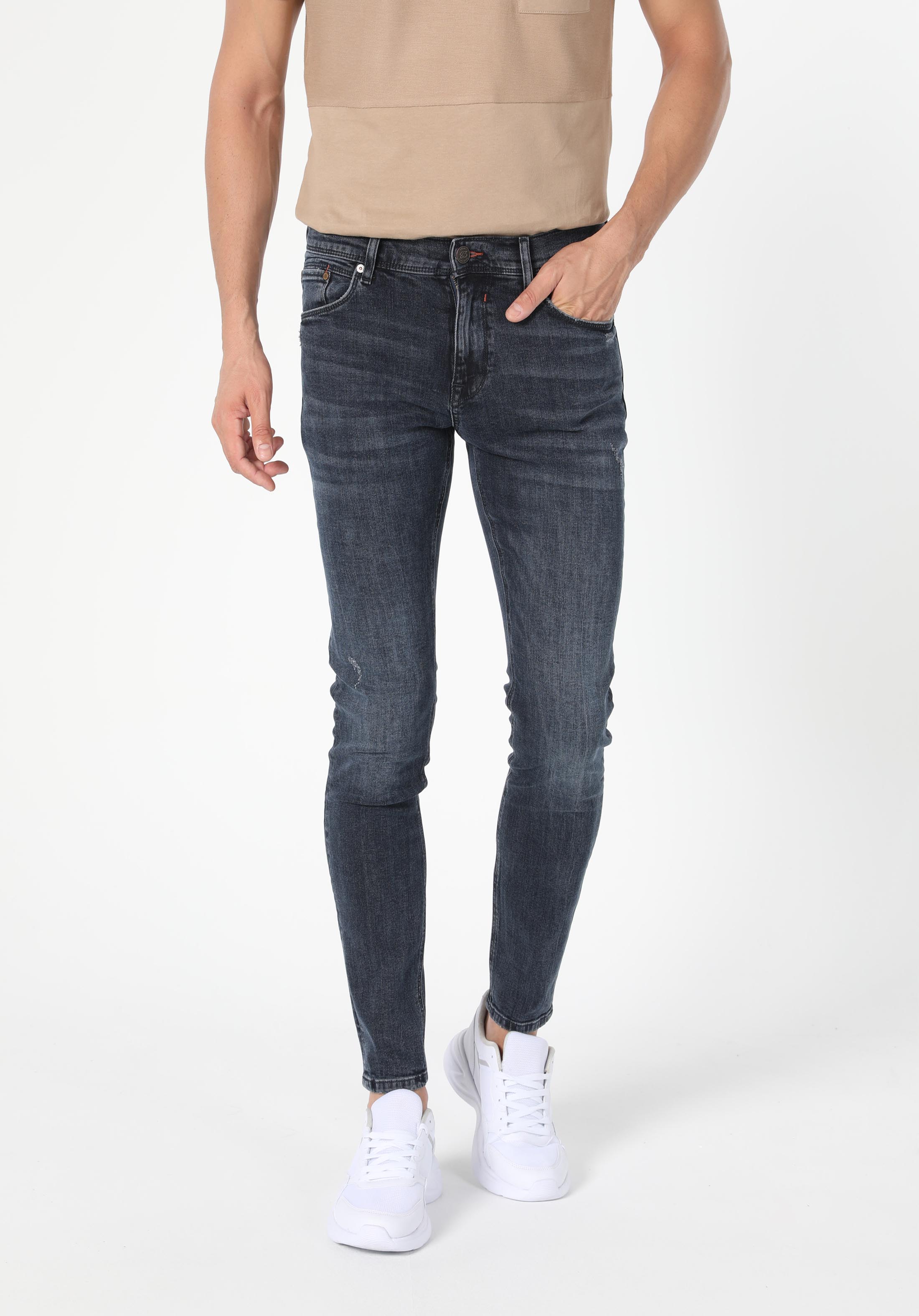 Afișați detalii pentru Pantaloni De Barbati Denim Skinny Fit 040 Alex Cl1056173