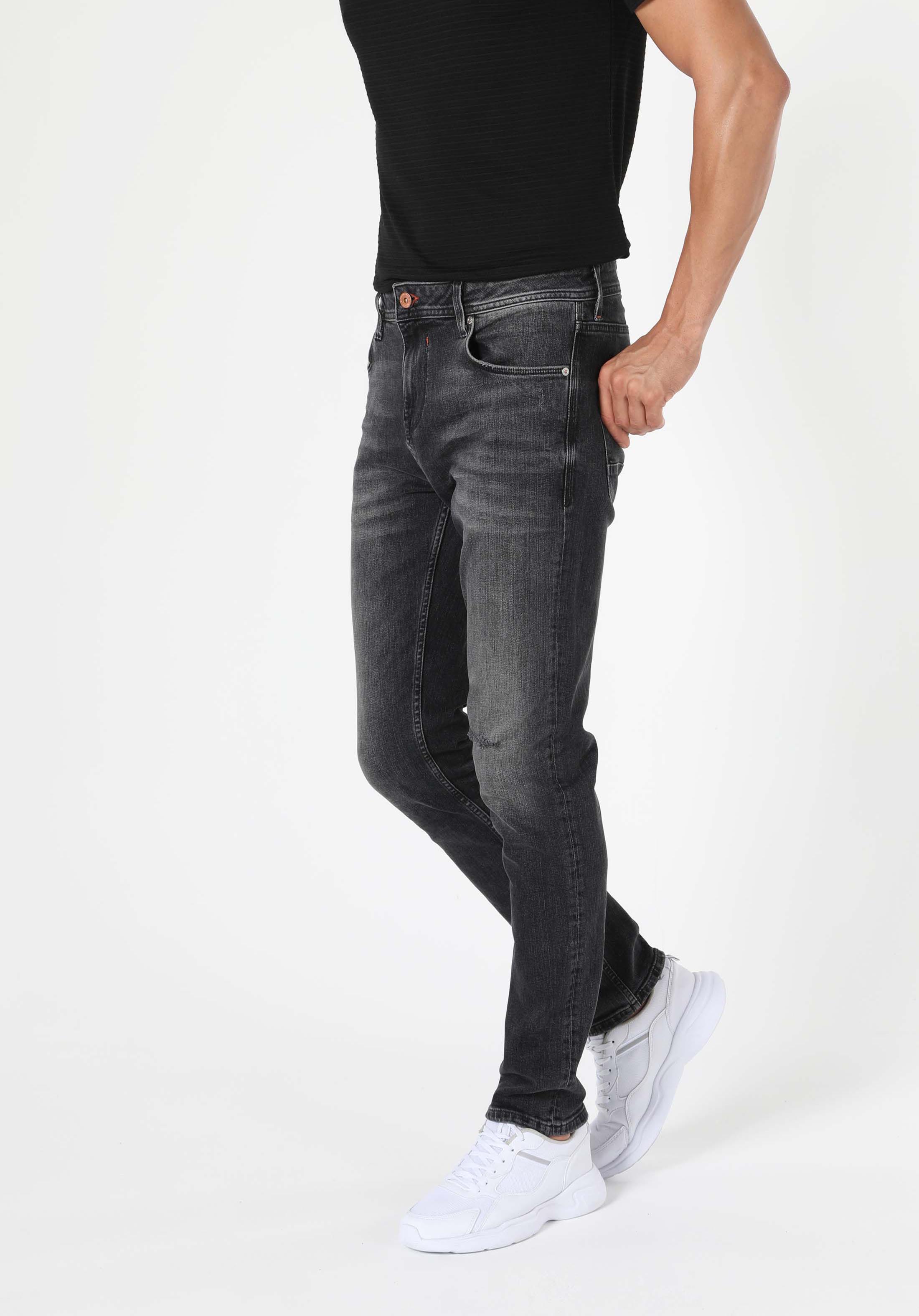 Afișați detalii pentru Pantaloni De Barbati Denim Straight Fit 044 Karl Cl1056229