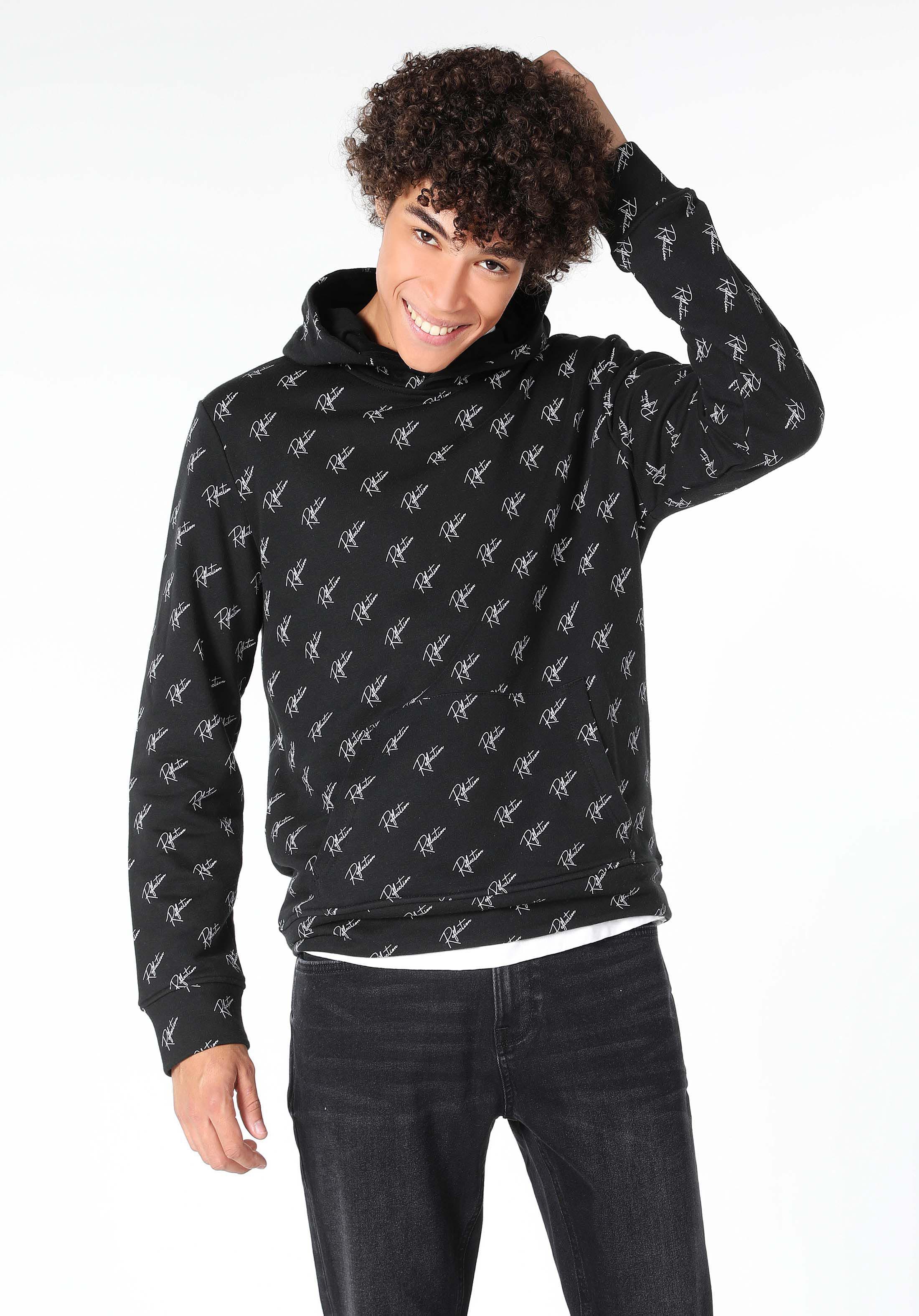 Afișați detalii pentru Hanorac / Bluza De Barbati Negru Regular Fit  Cl1059665