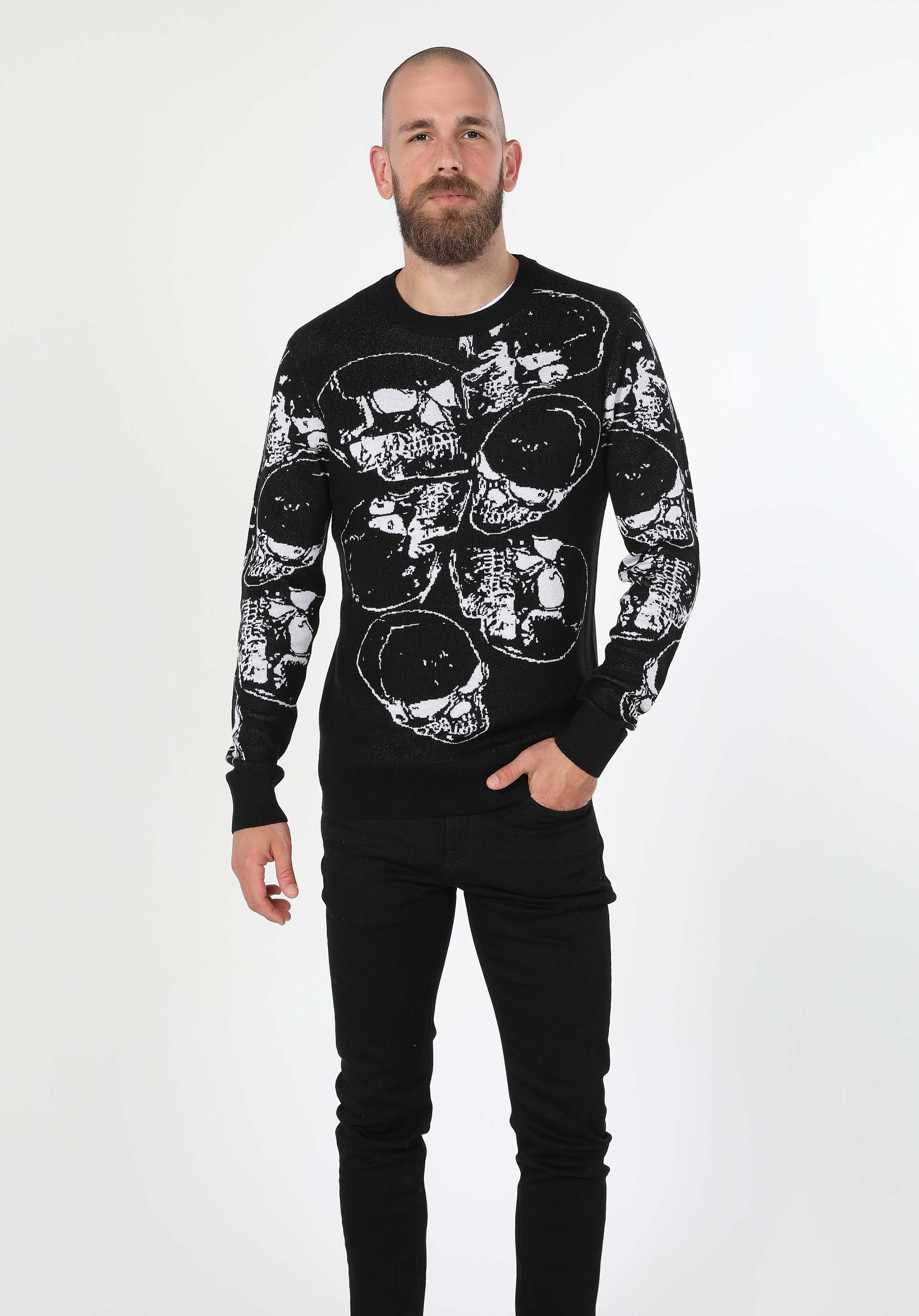 Afișați detalii pentru Pulover De Barbati Negru Regular Fit  Cl1060005