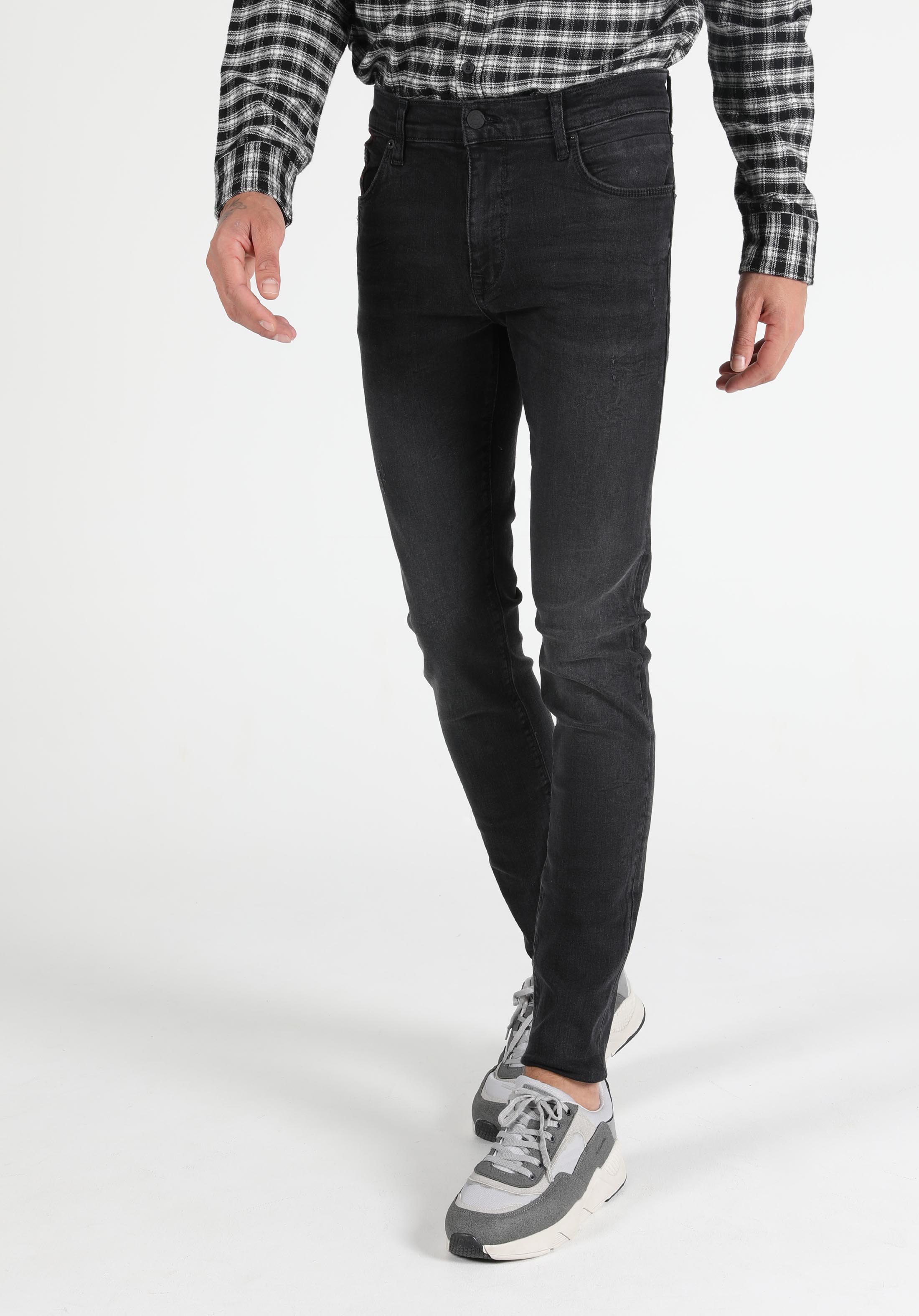 Afișați detalii pentru Pantaloni De Barbati Albastru Skinny Fit 040 Alex Cl1052141