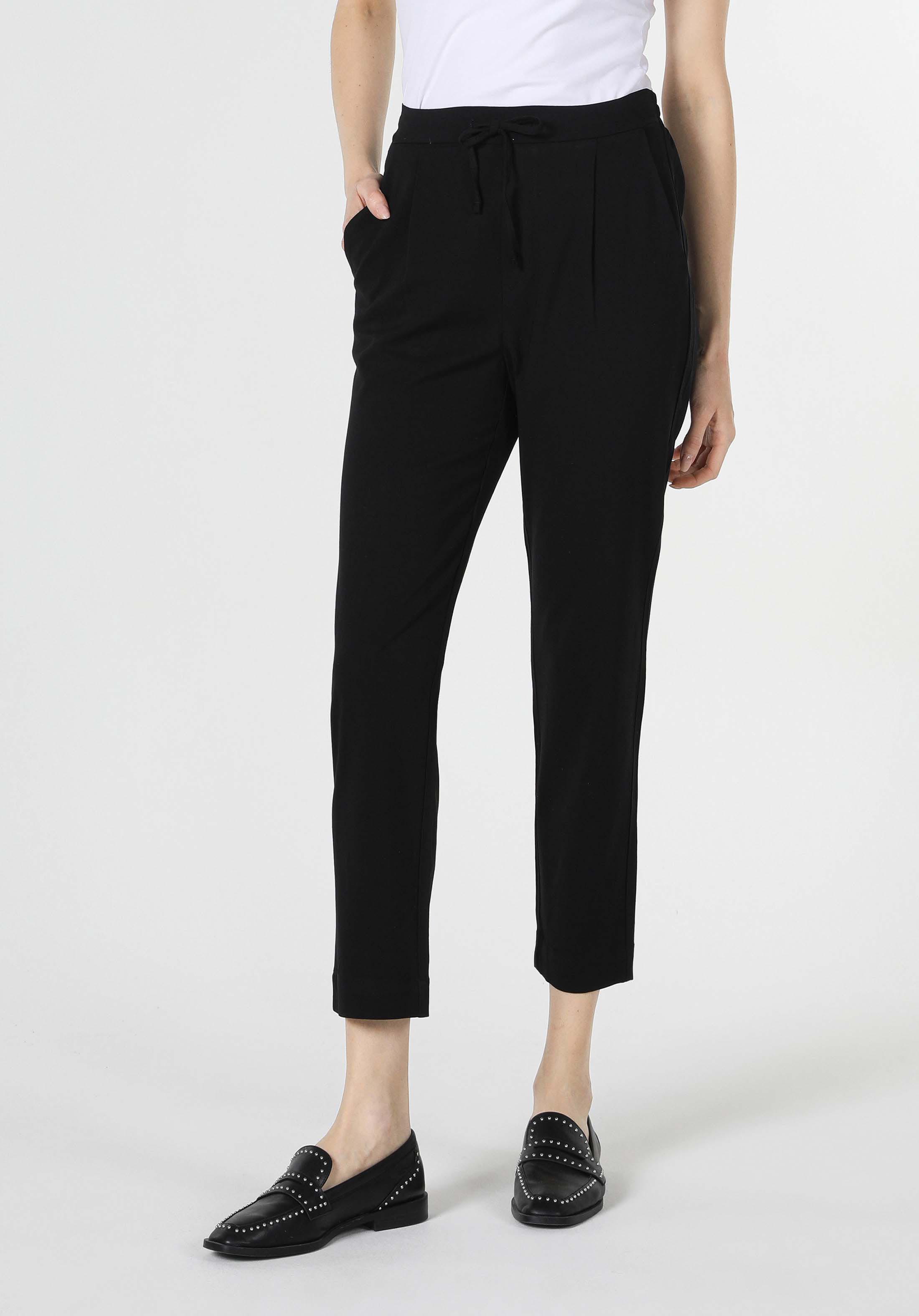 Afișați detalii pentru Pantaloni De Dama Negru Regular Fit  Cl1053353