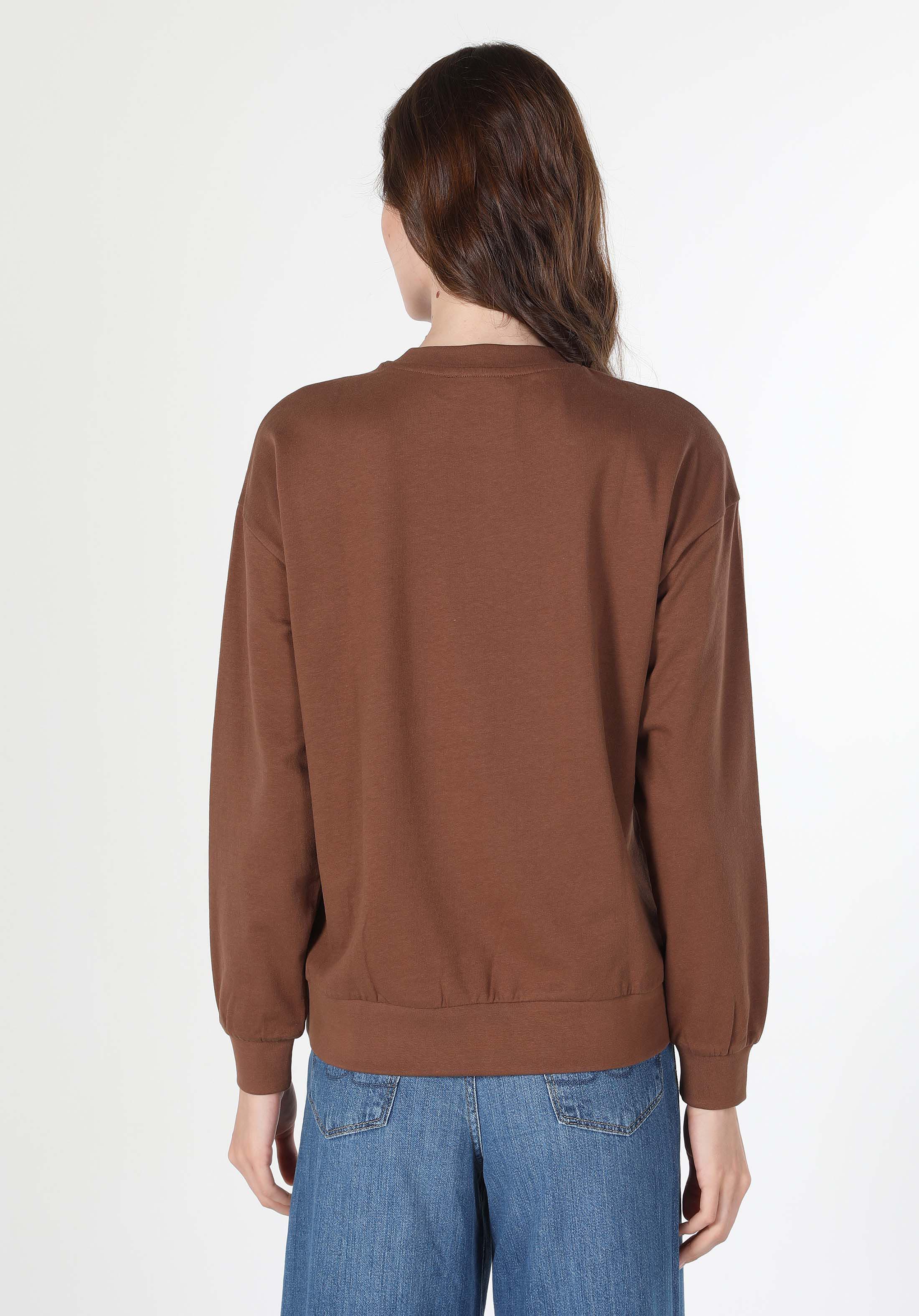 Afișați detalii pentru Hanorac / Bluza De Dama Maro Regular Fit  Cl1060315