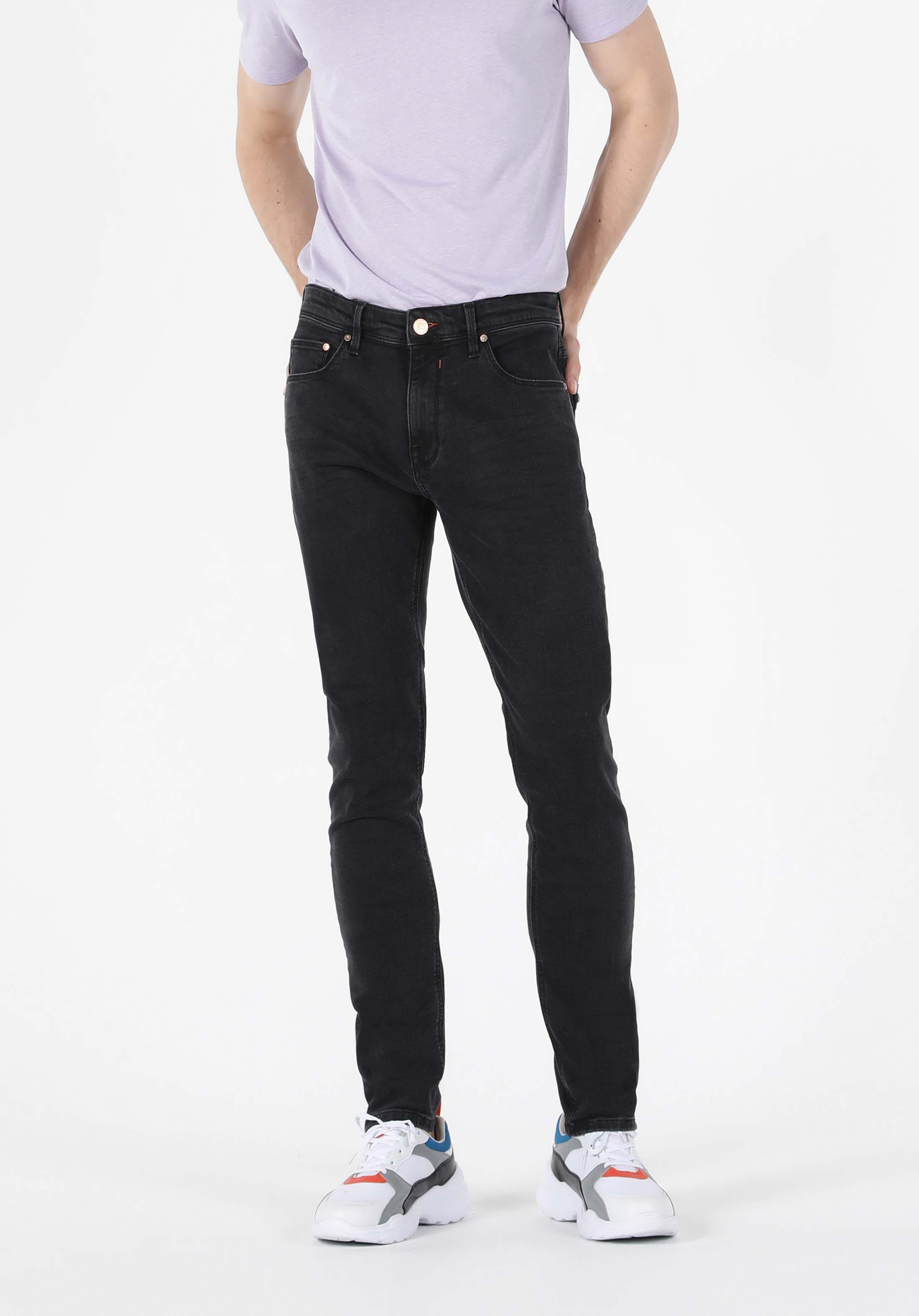 Afișați detalii pentru Pantaloni De Barbati Negru Slim Fit 041 Danny Cl1057852