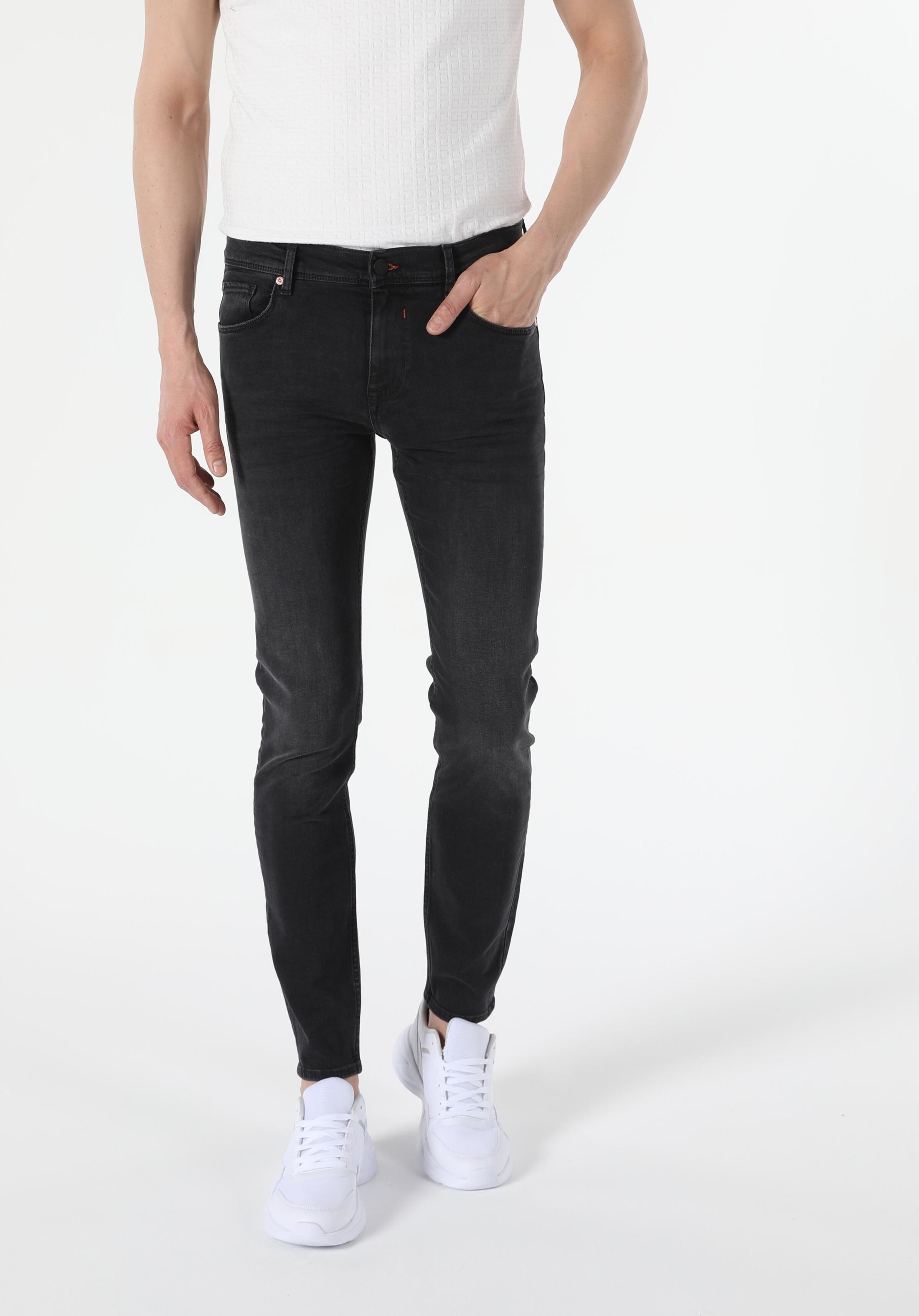 Afișați detalii pentru Pantaloni De Barbati Albastru Skinny Fit 040 Alex Cl1055413