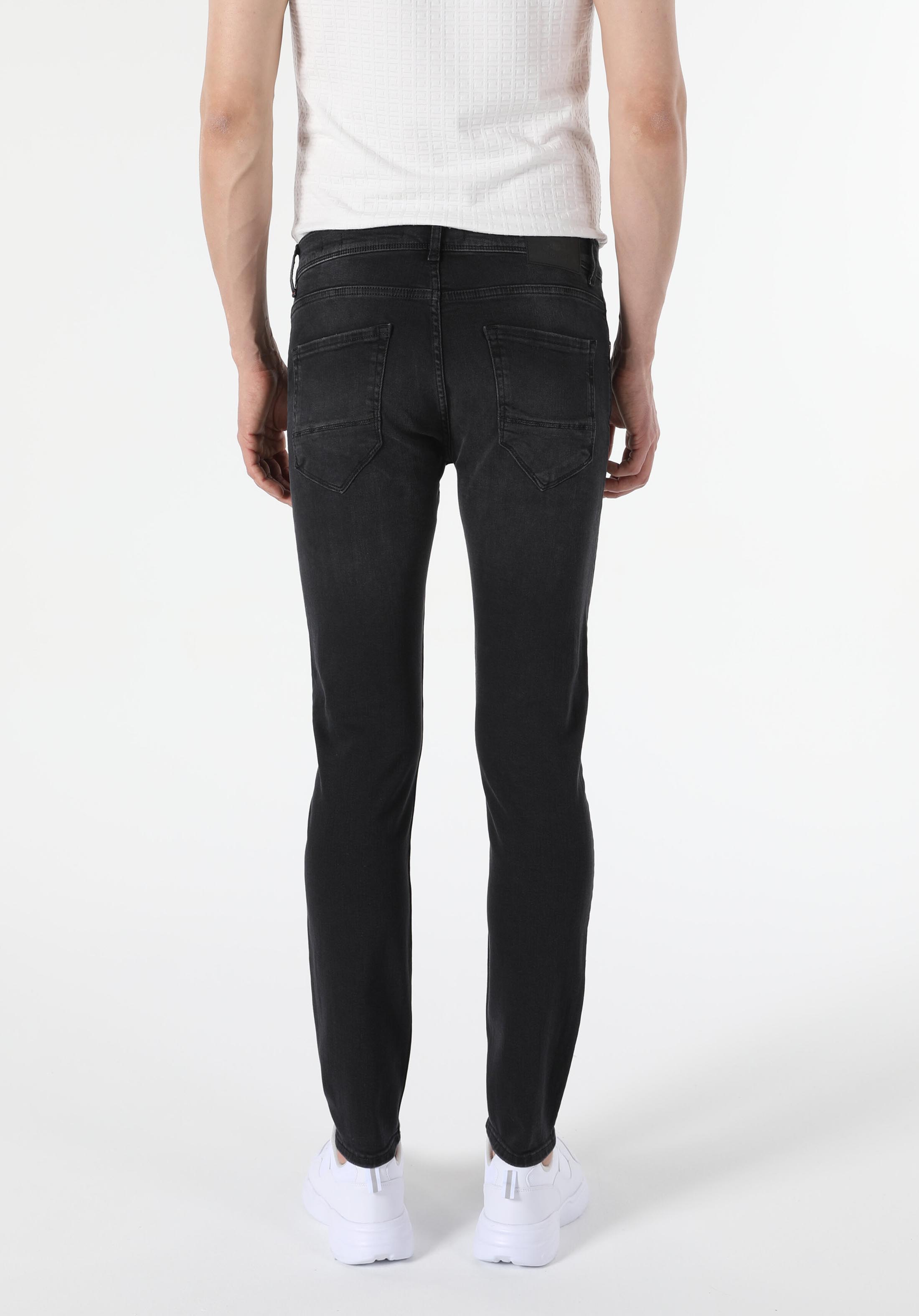 Afișați detalii pentru Pantaloni De Barbati Albastru Skinny Fit 040 Alex Cl1055413