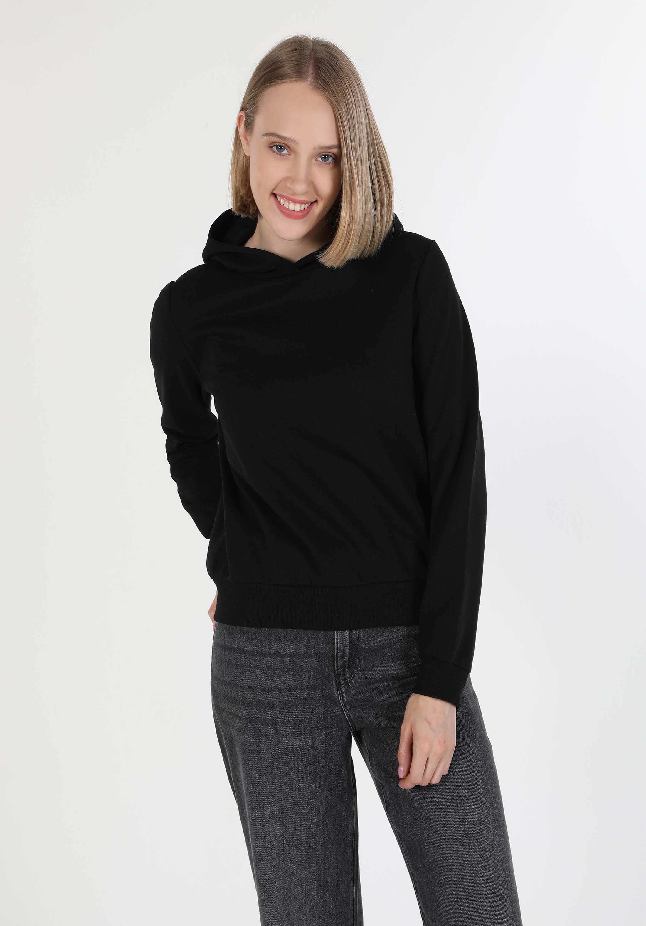 Afișați detalii pentru Hanorac / Bluza De Dama Negru Regular Fit  Cl1055506