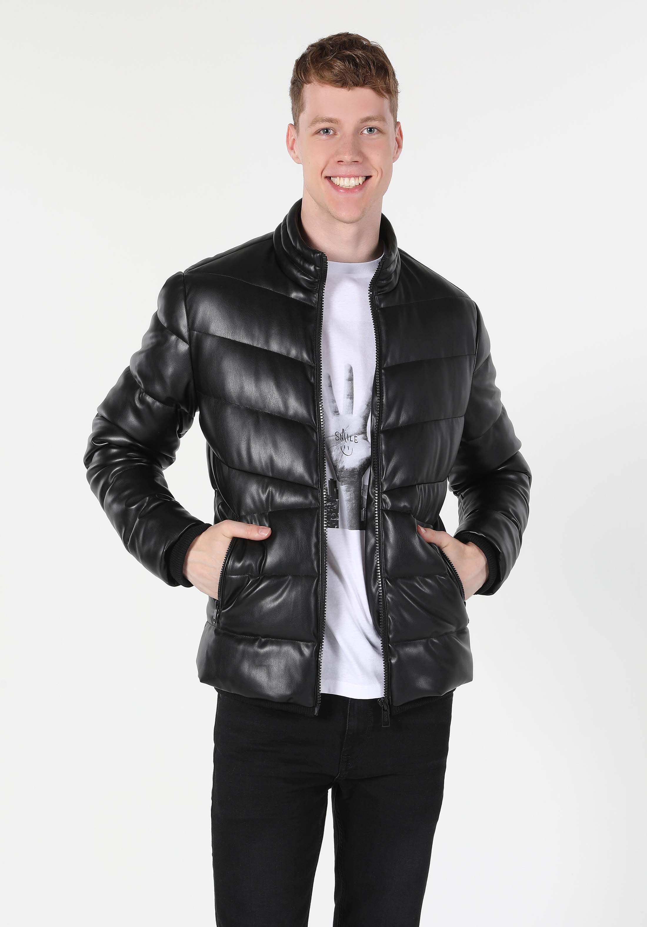 Afișați detalii pentru Jacheta De Barbati Negru Slim Fit  Cl1055602