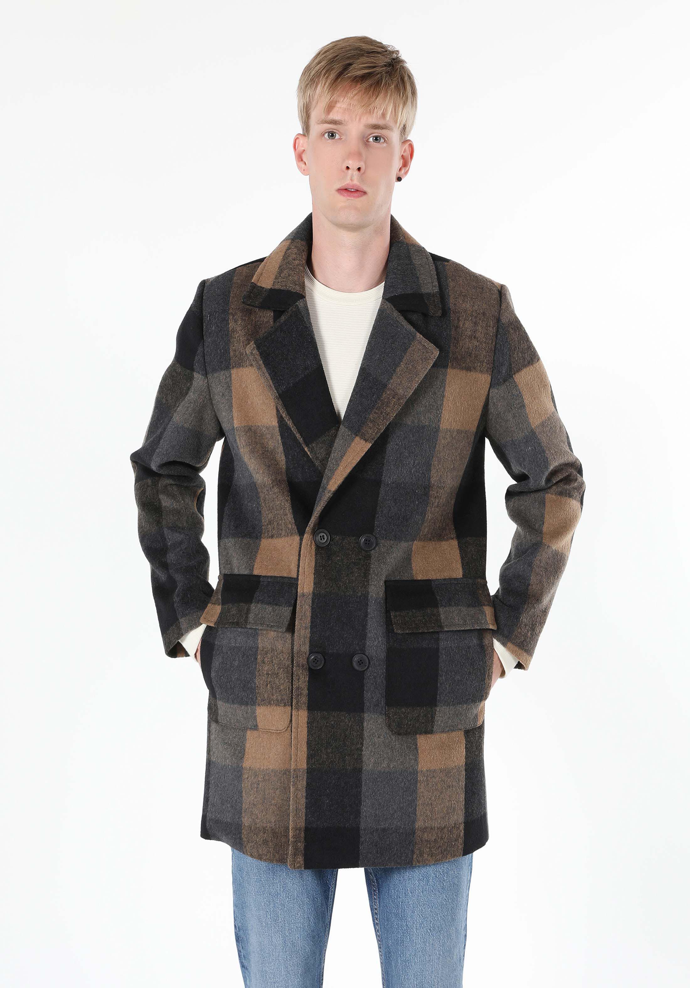 Afișați detalii pentru Palton De Barbati Maro Regular Fit  Cl1060980