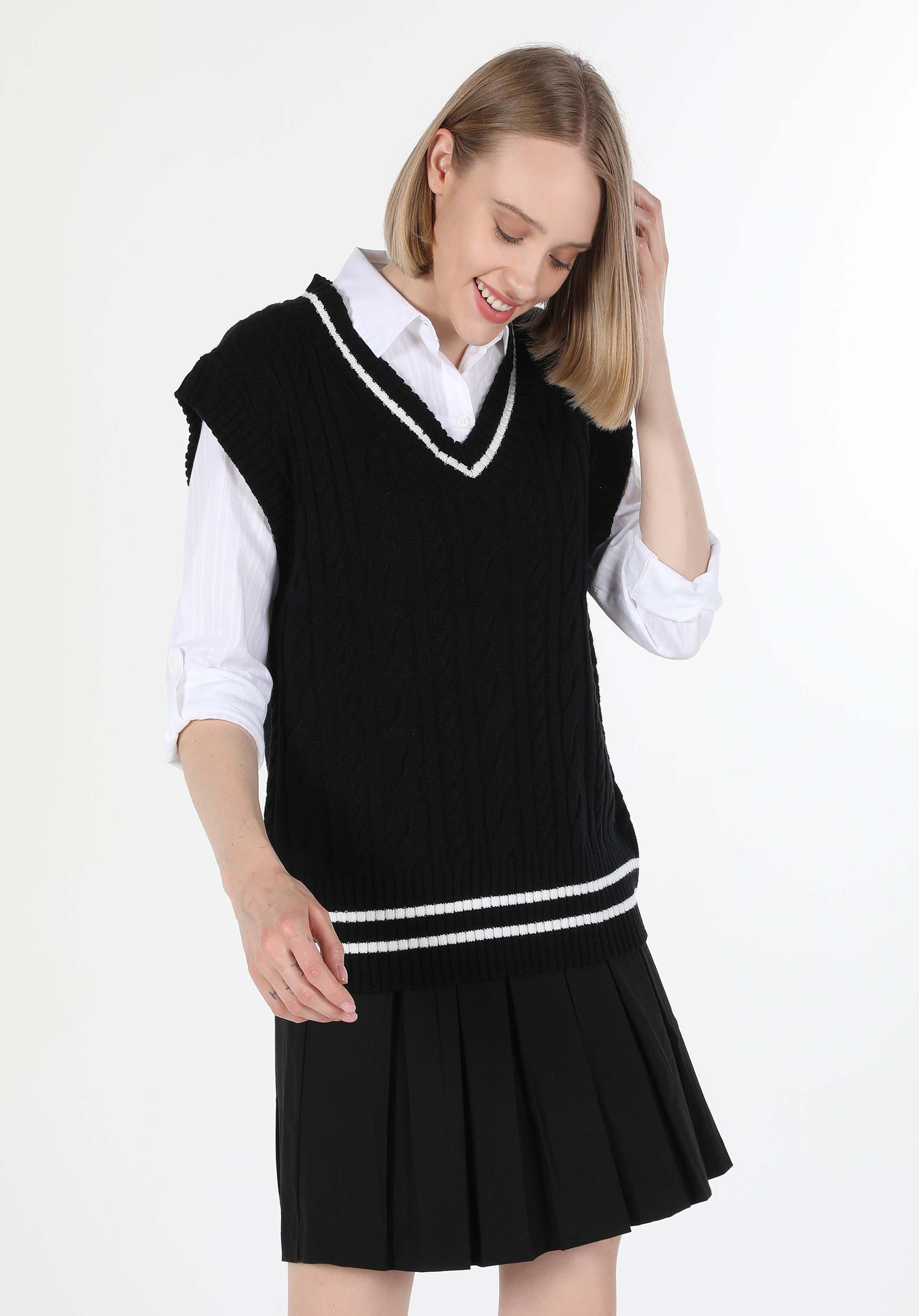 Afișați detalii pentru Pulover De Dama Negru Oversize Fit  Cl1061034