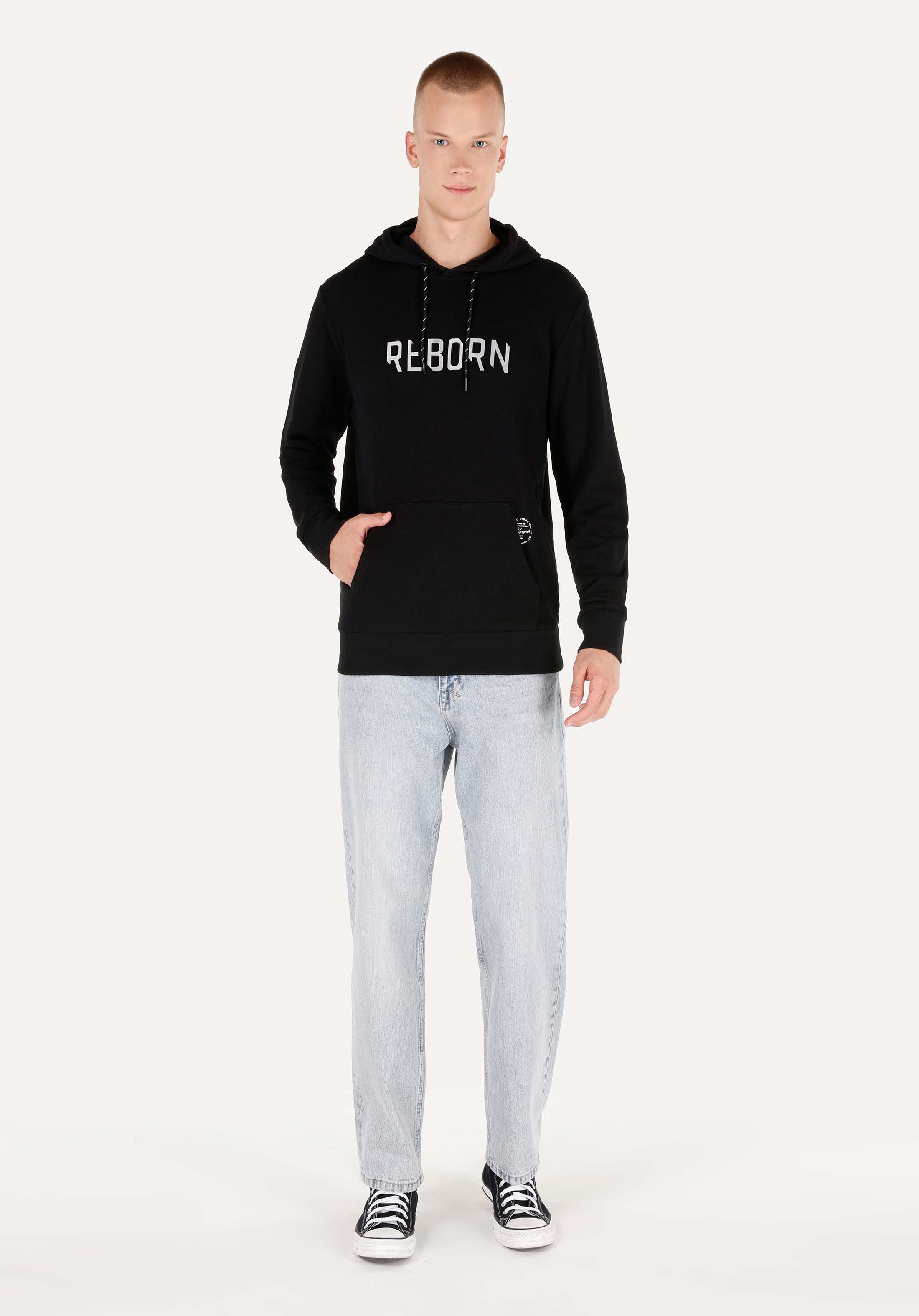 Afișați detalii pentru Hanorac / Bluza De Barbati Negru Regular Fit  Cl1071479