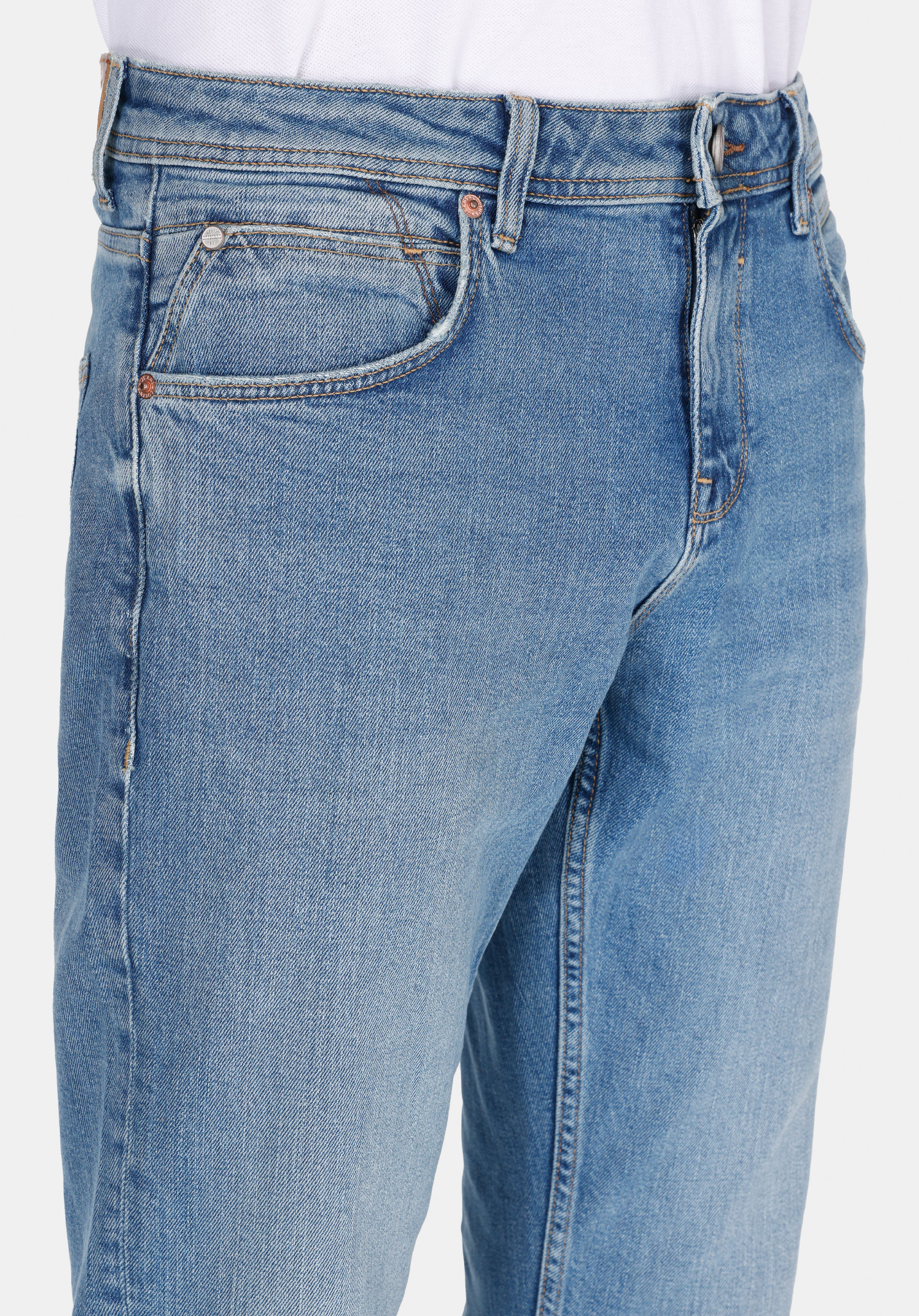 Afișați detalii pentru Blugi Din Denim Pentru Bărbați Cu Talie Dreaptă