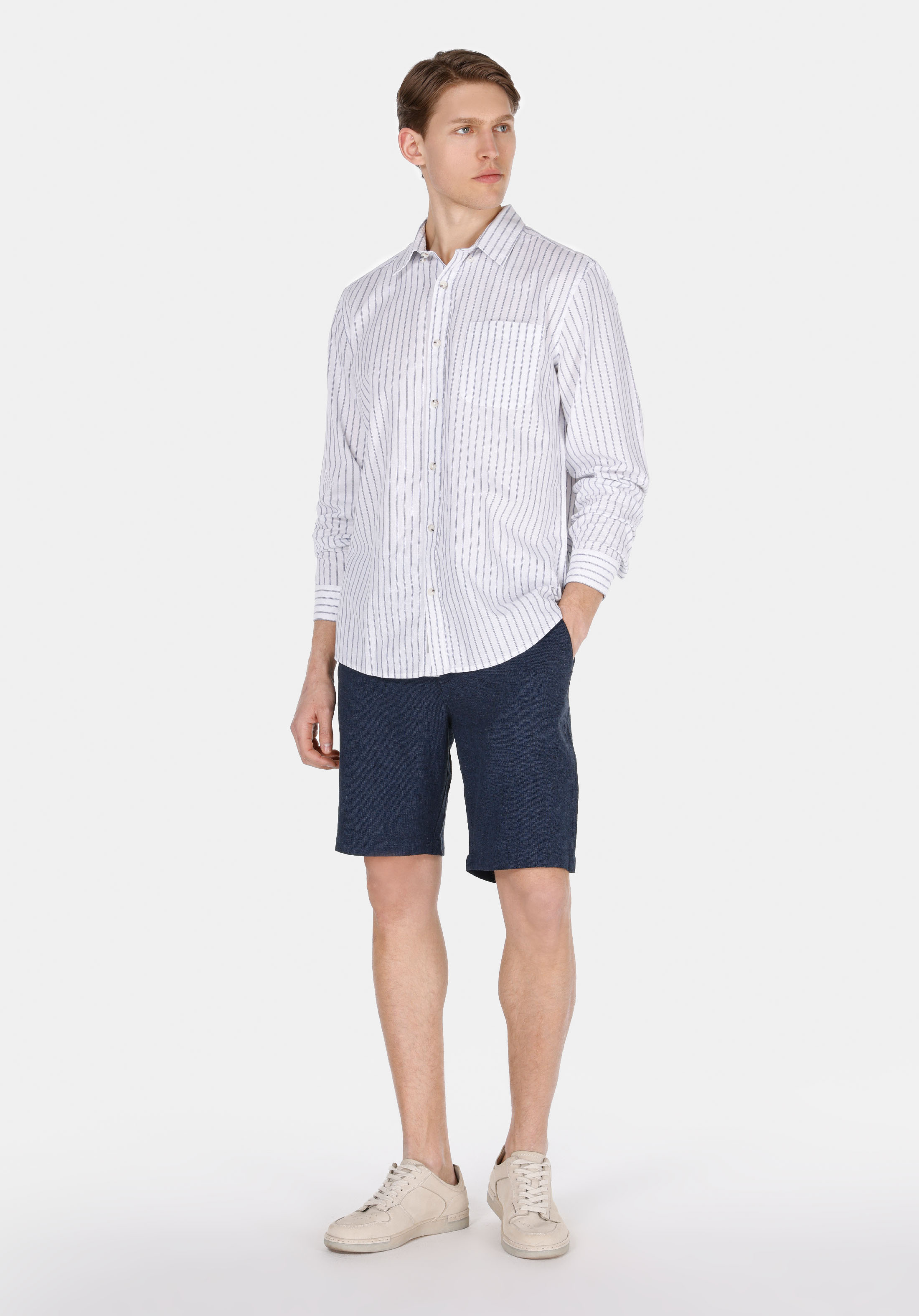 Afișați detalii pentru Short / Pantaloni Scurti De Barbati Albastru Marin Regular Fit  Cl1074083