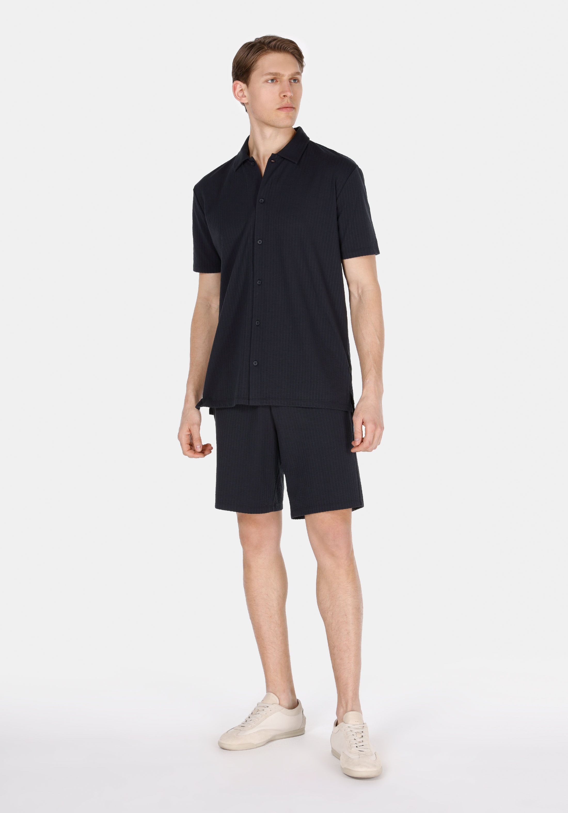 Afișați detalii pentru Tricou Polo Cu Maneca Scurta De Barbati Albastru Marin Regular Fit  Cl1074192