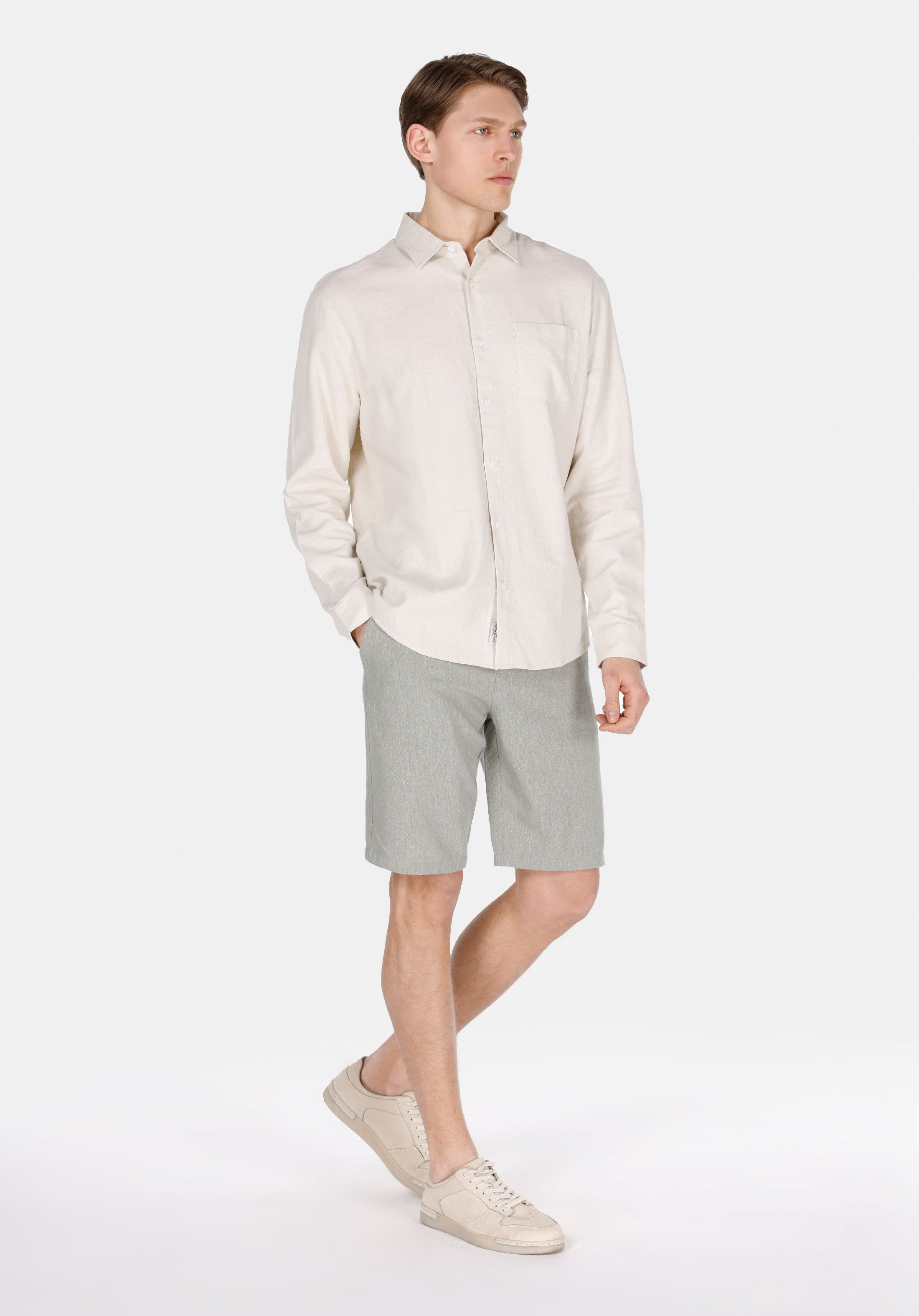 Afișați detalii pentru Short / Pantaloni Scurti De Barbati Verde Regular Fit  Cl1074435