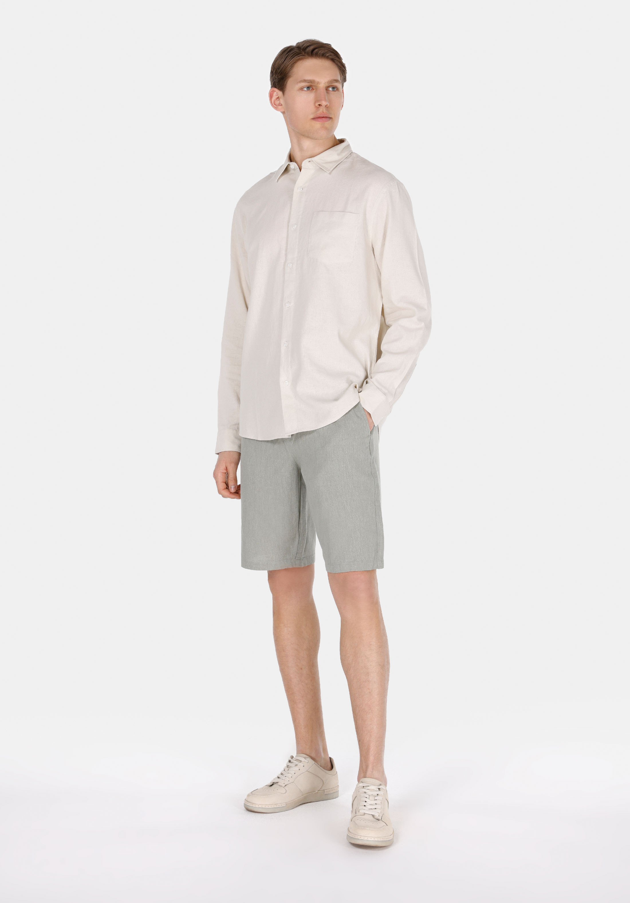Afișați detalii pentru Short / Pantaloni Scurti De Barbati Verde Regular Fit  Cl1074435