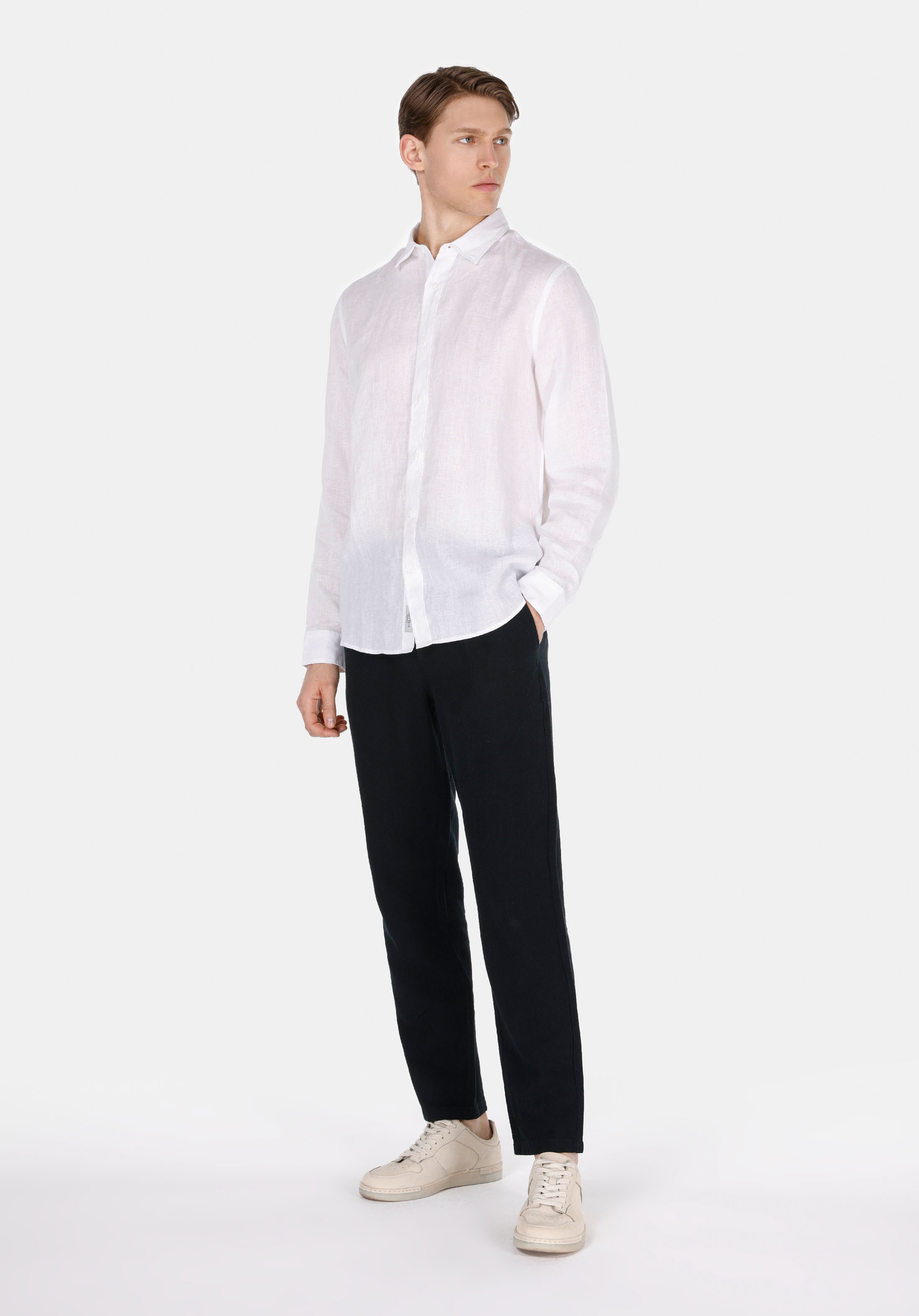 Afișați detalii pentru Pantaloni De Barbati Negru Regular Fit  Cl1074570