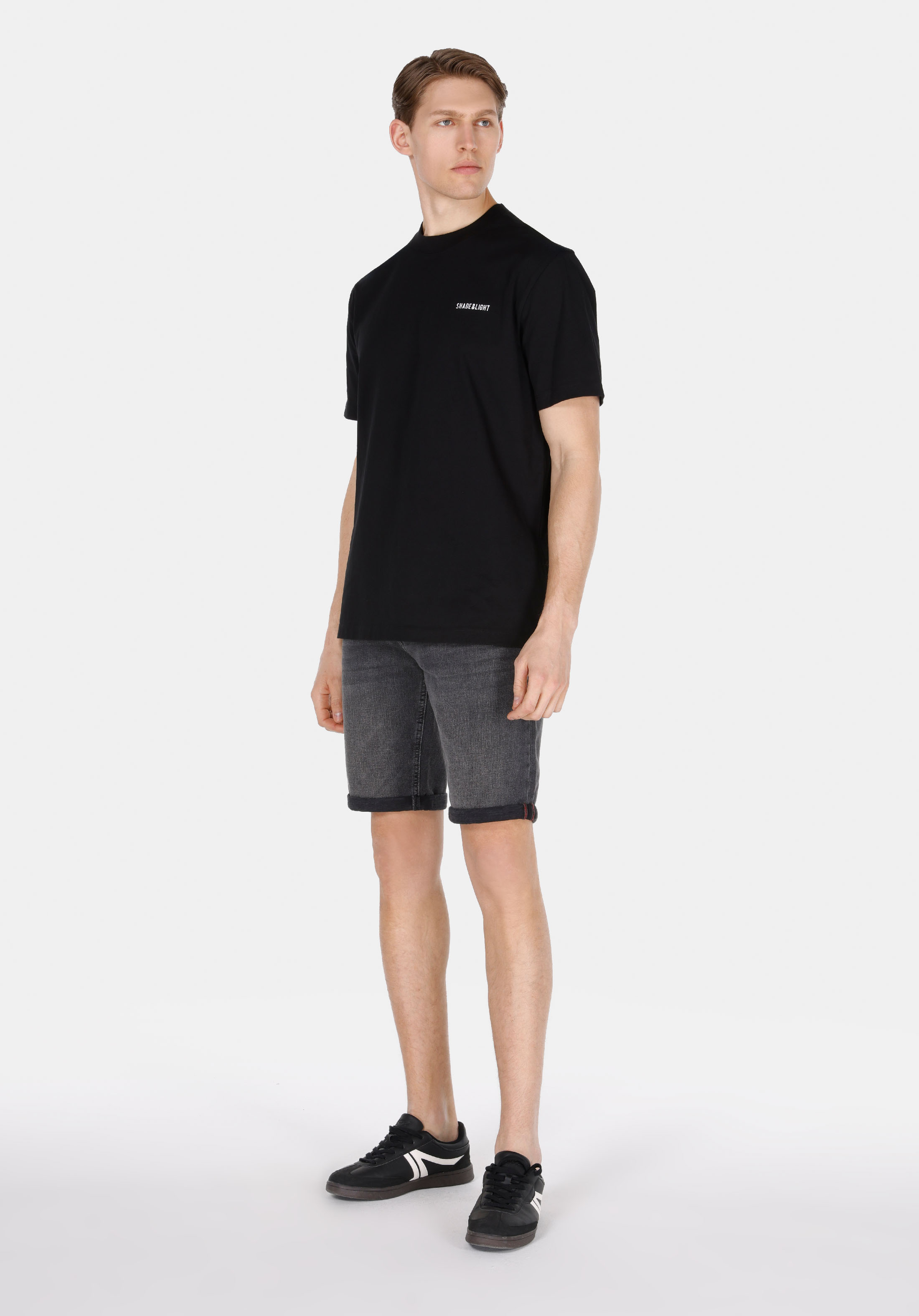 Afișați detalii pentru Short / Pantaloni Scurti De Barbati Negru Straight Fit  Cl1074610