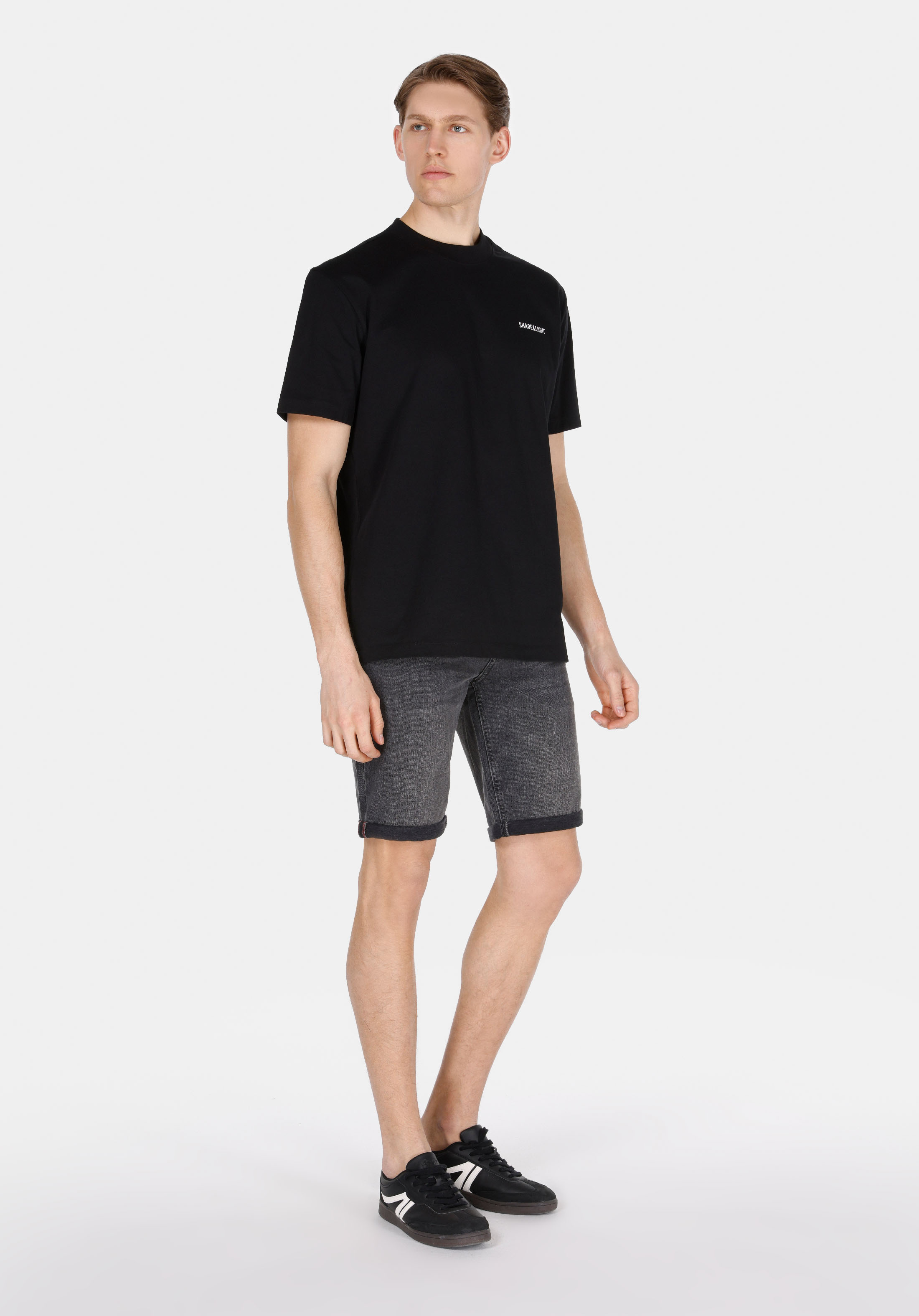 Afișați detalii pentru Short / Pantaloni Scurti De Barbati Negru Straight Fit  Cl1074610