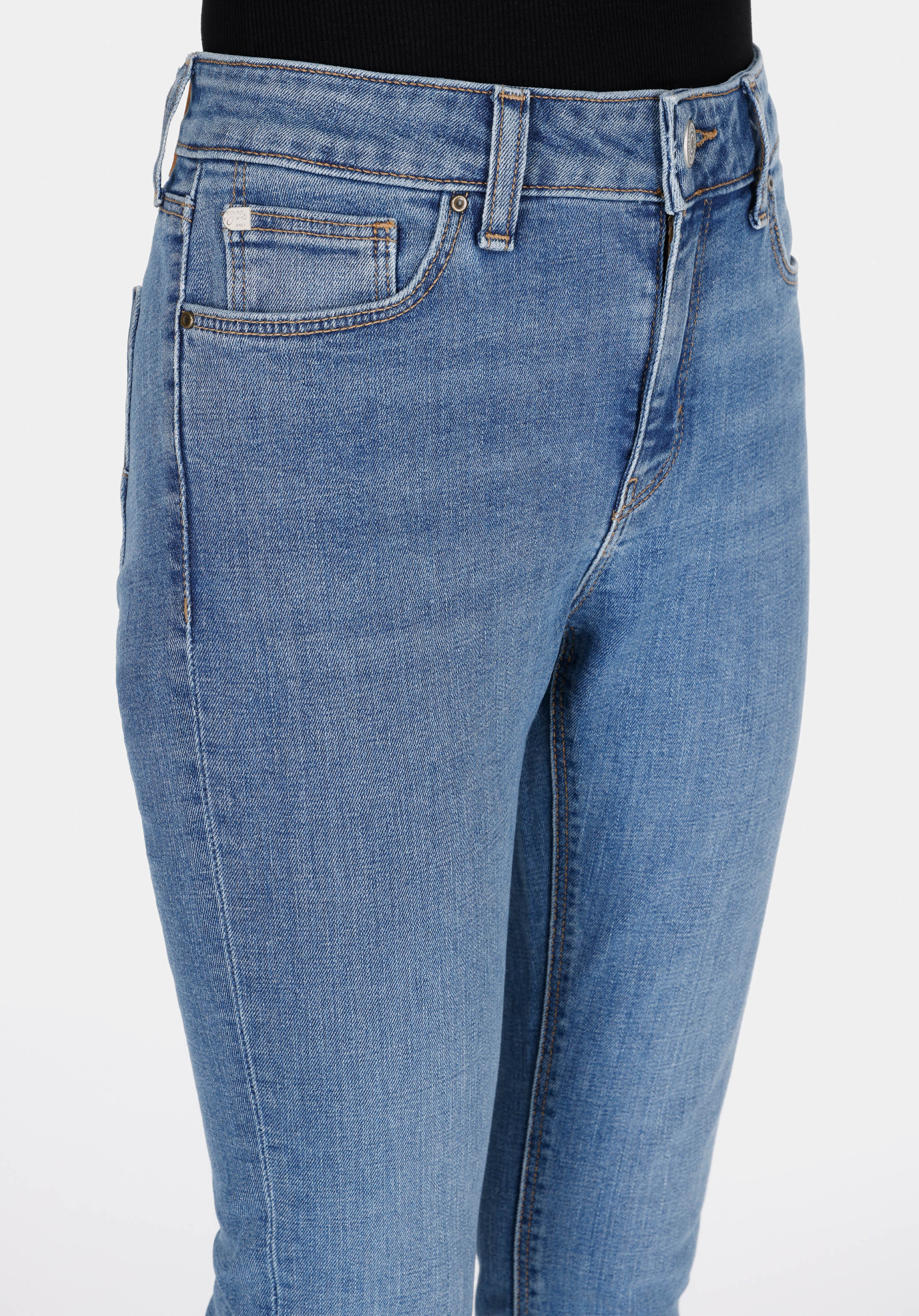 Afișați detalii pentru Pantaloni De Dama Albastru Skinny Fit 759 Lara Cl1073498