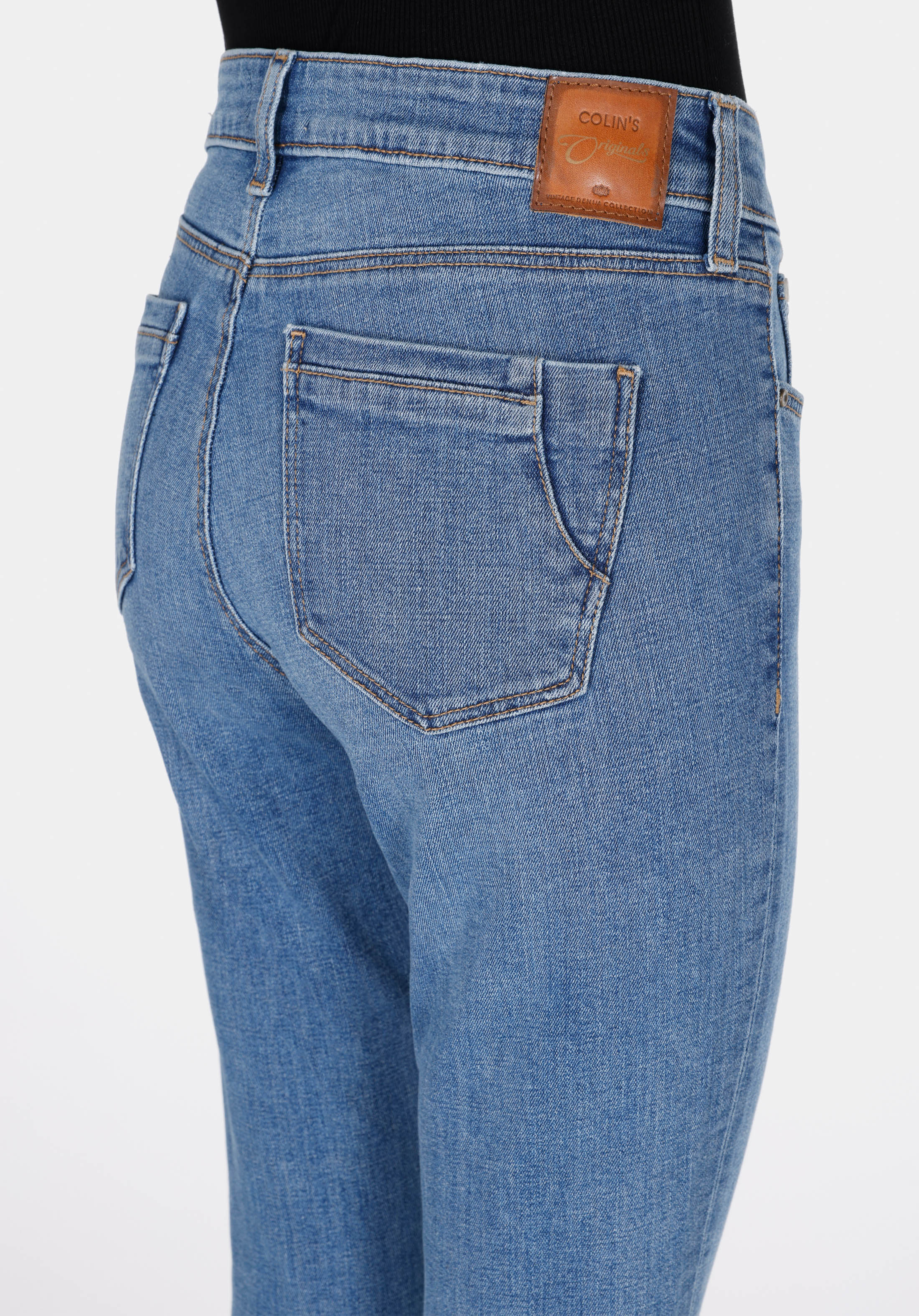 Afișați detalii pentru Pantaloni De Dama Albastru Skinny Fit 759 Lara Cl1073498