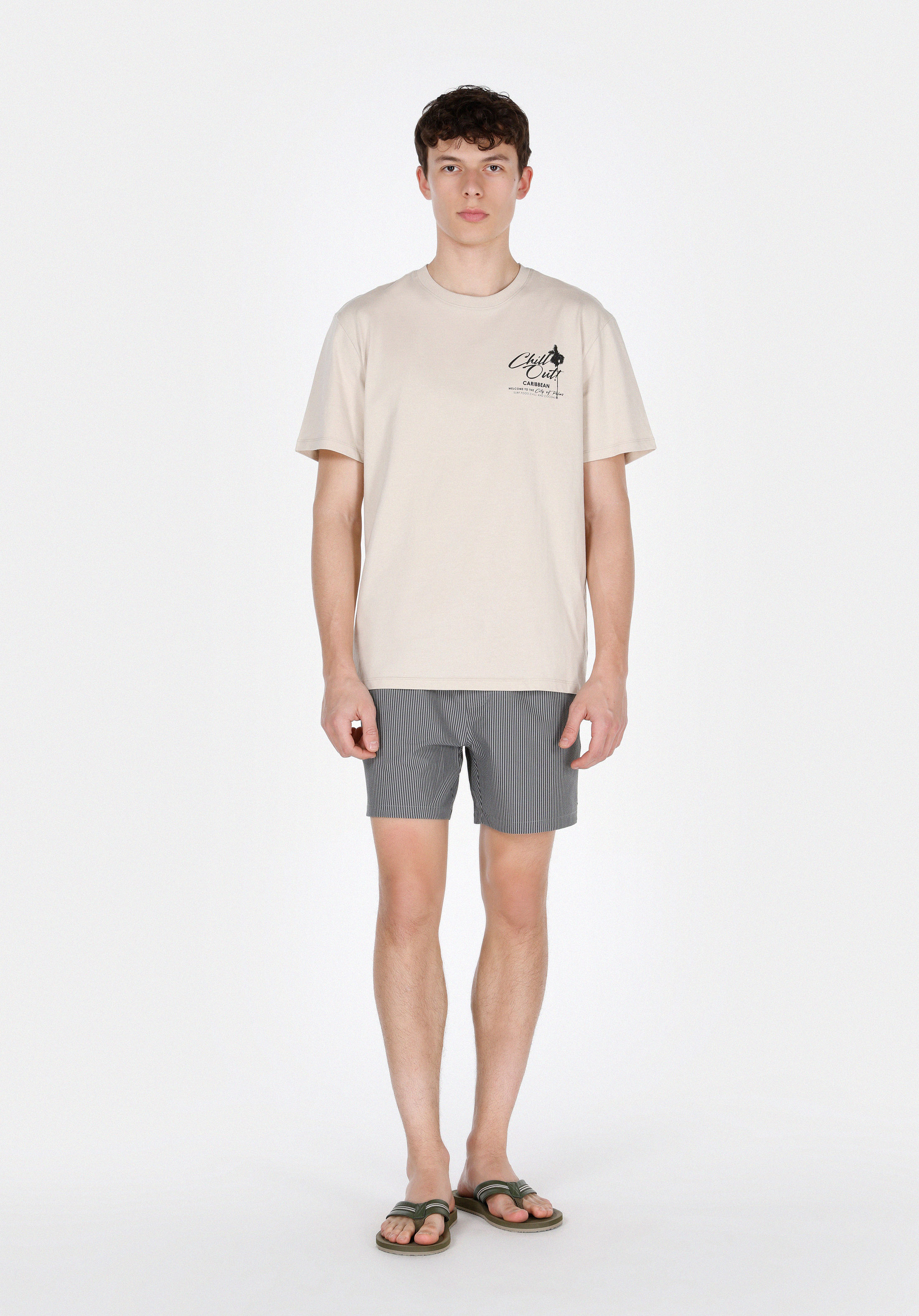 Afișați detalii pentru Short De Plaja De Barbati Negru Slim Fit  Cl1072291